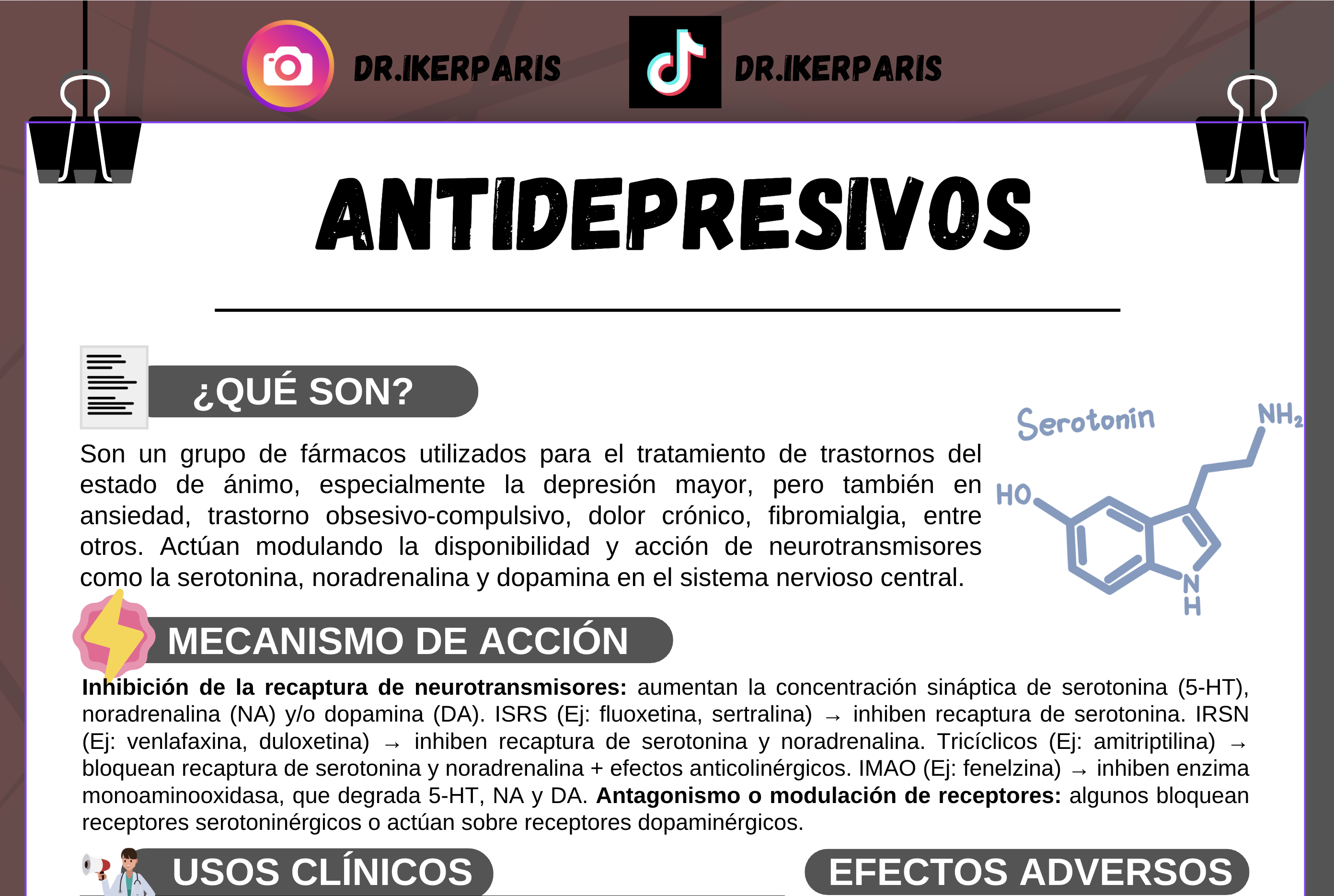 Paquete Flashcards Antidepresivos GENERAL