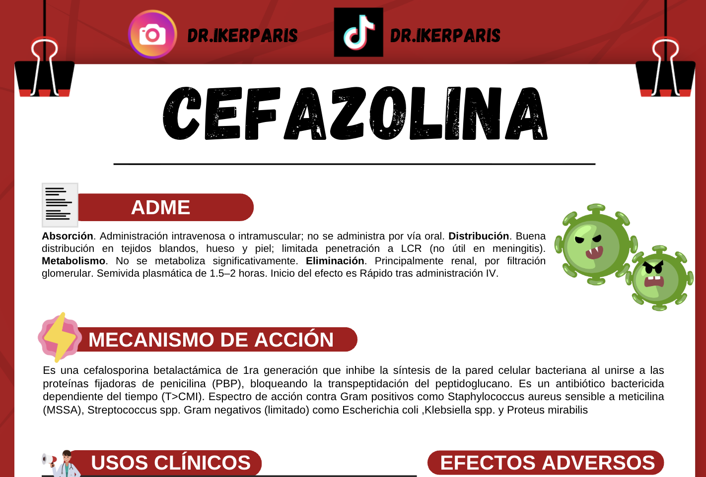 Paquete Flashcards Cefalosporinas de 1-3ra generación