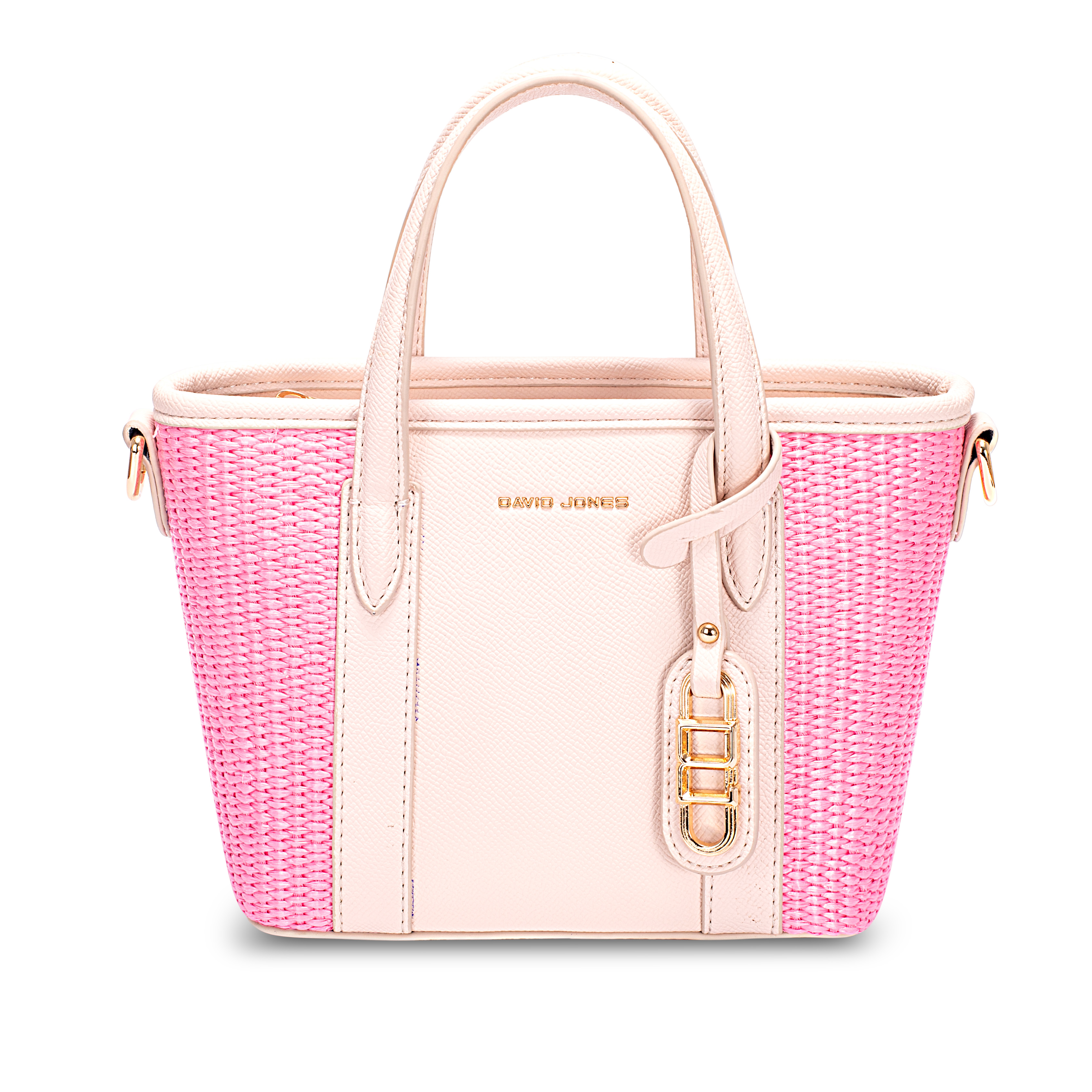 Sac à main rose tressé DAVID JONES