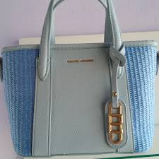 Sac à main bleu pastel starlight DAVID JONES