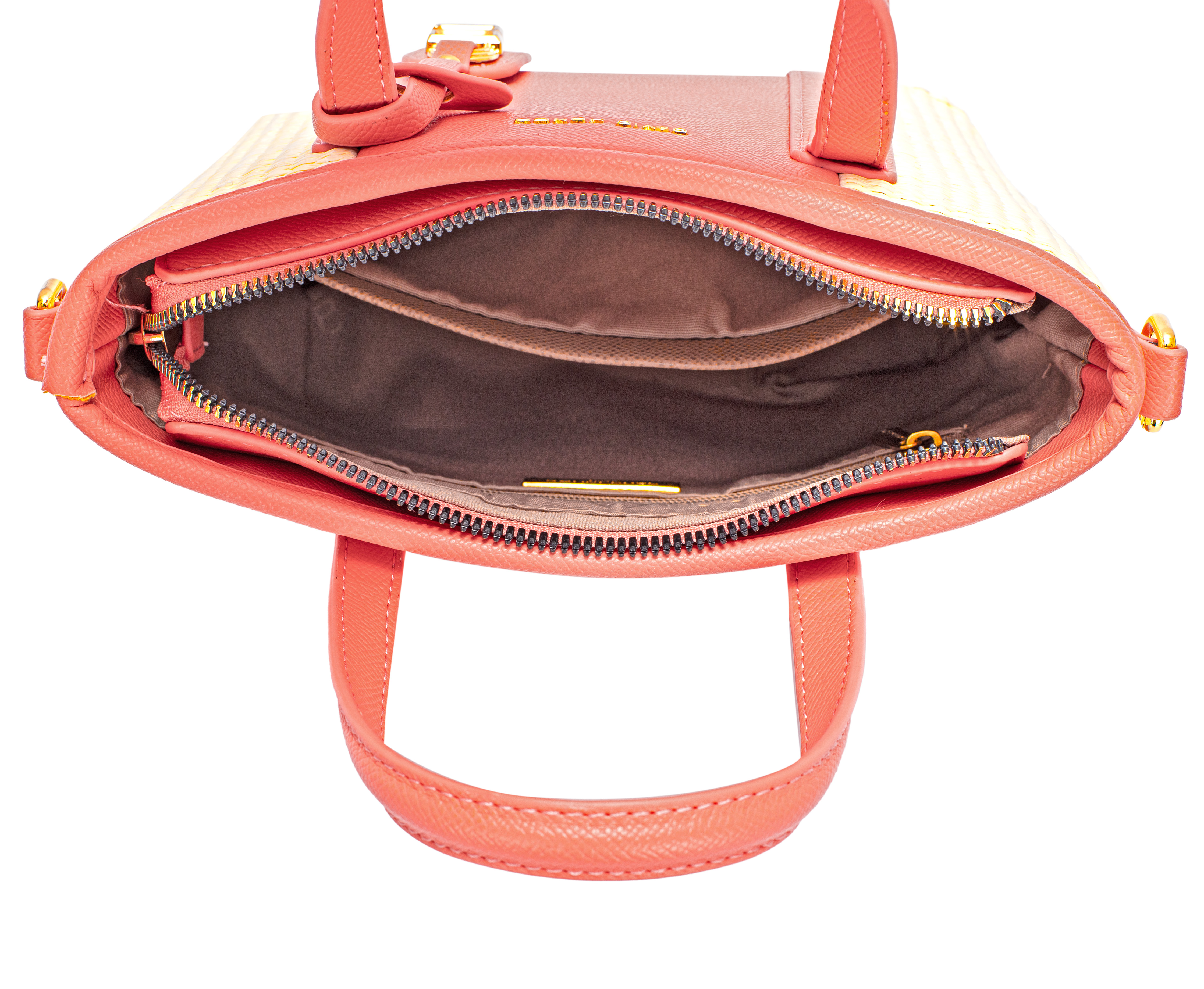 Sac à main tissé rose DAVID JONES