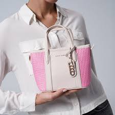 Sac à main rose tressé DAVID JONES