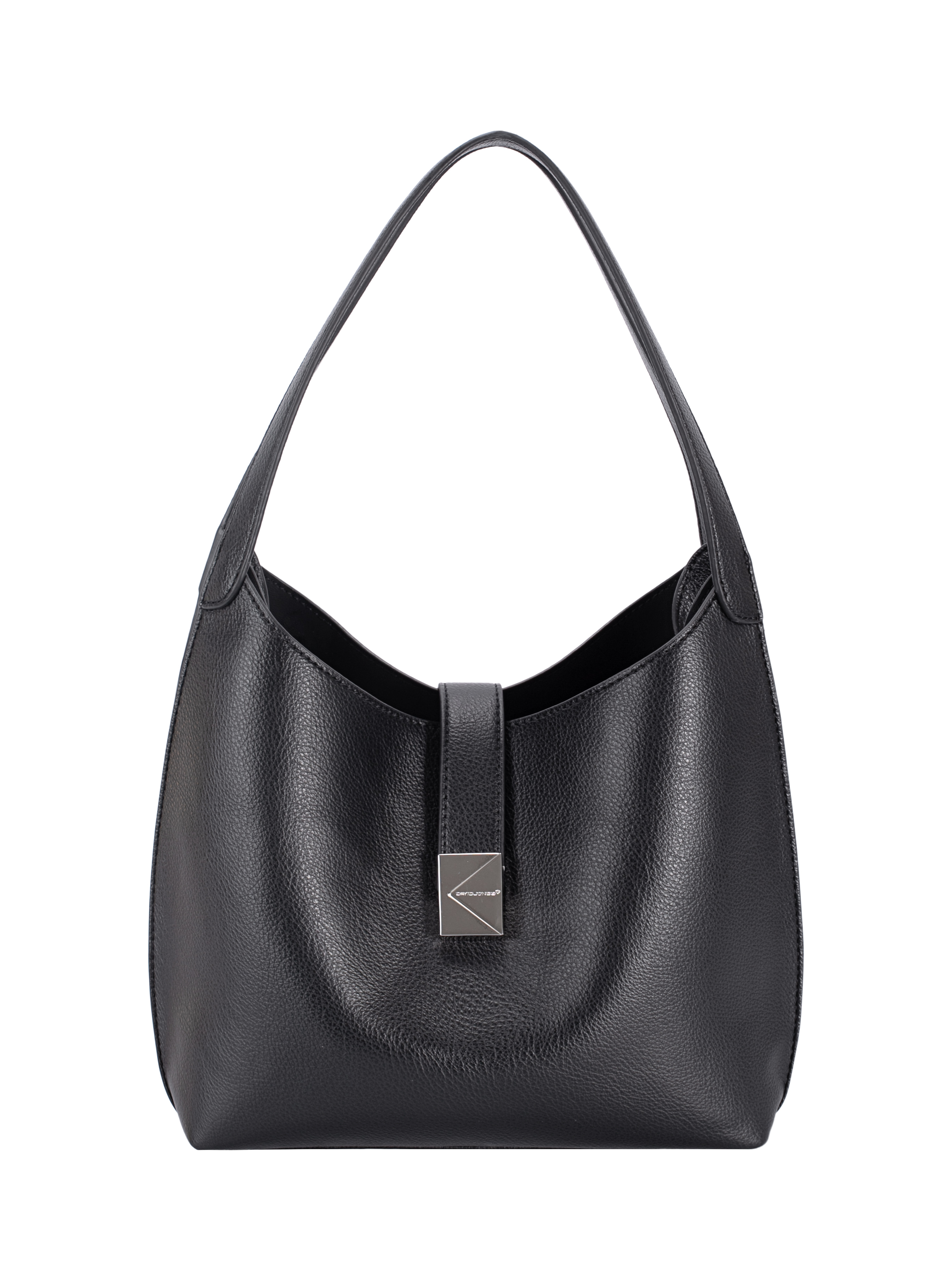 Sac à main cuir noir DAVID JONES
