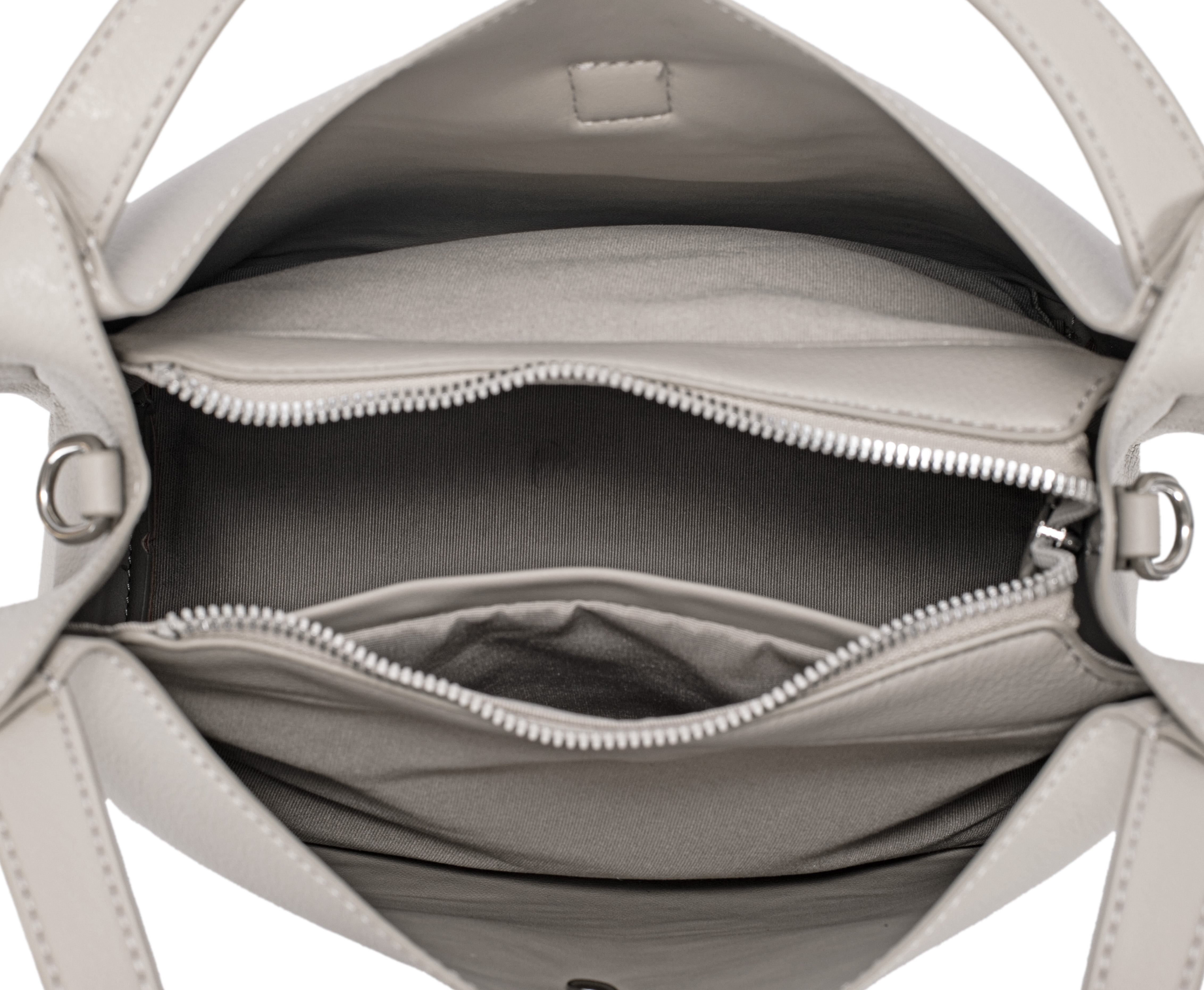 Sac à main cuir gris DAVID JONES