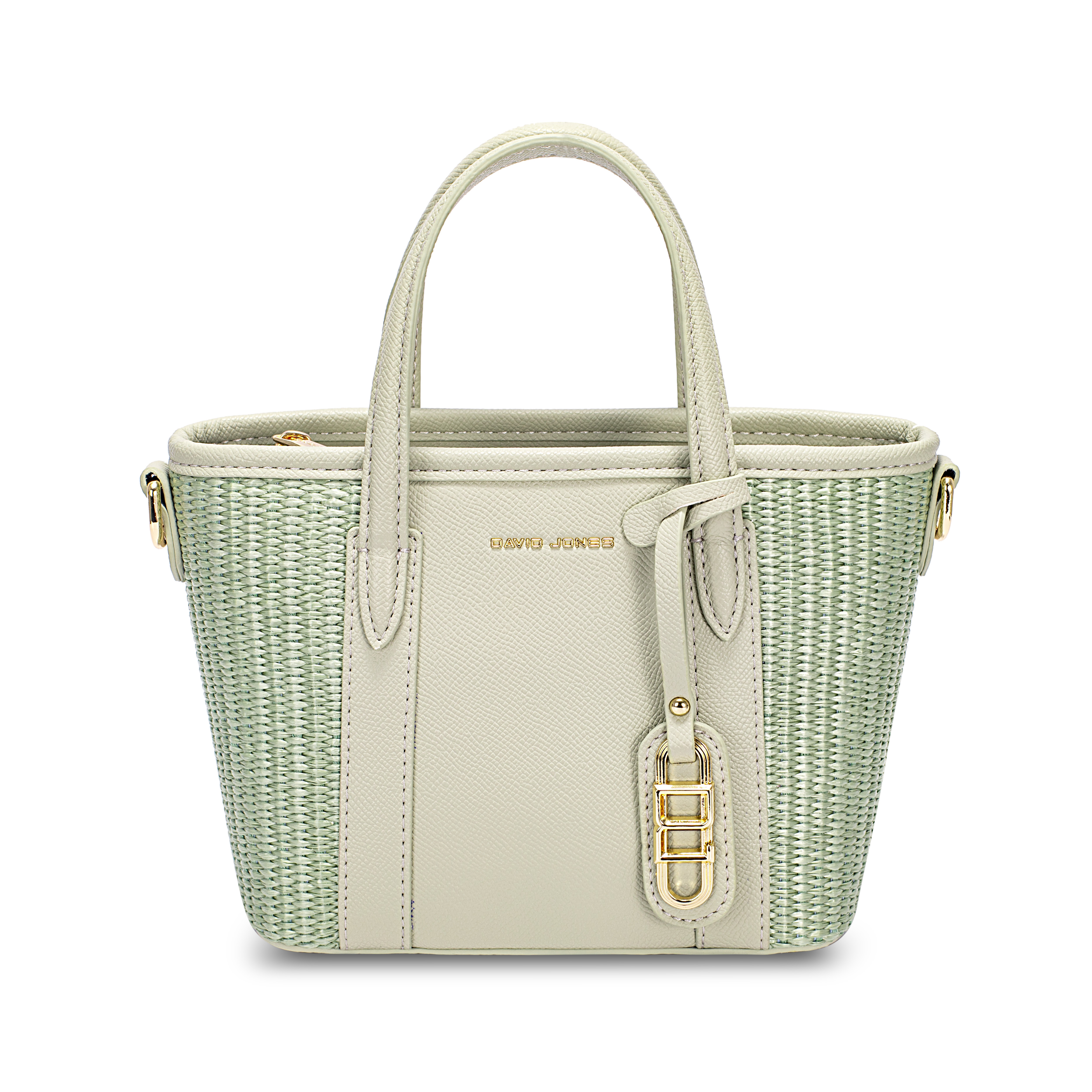 Sac à main tissé vert menthe DAVID JONES
