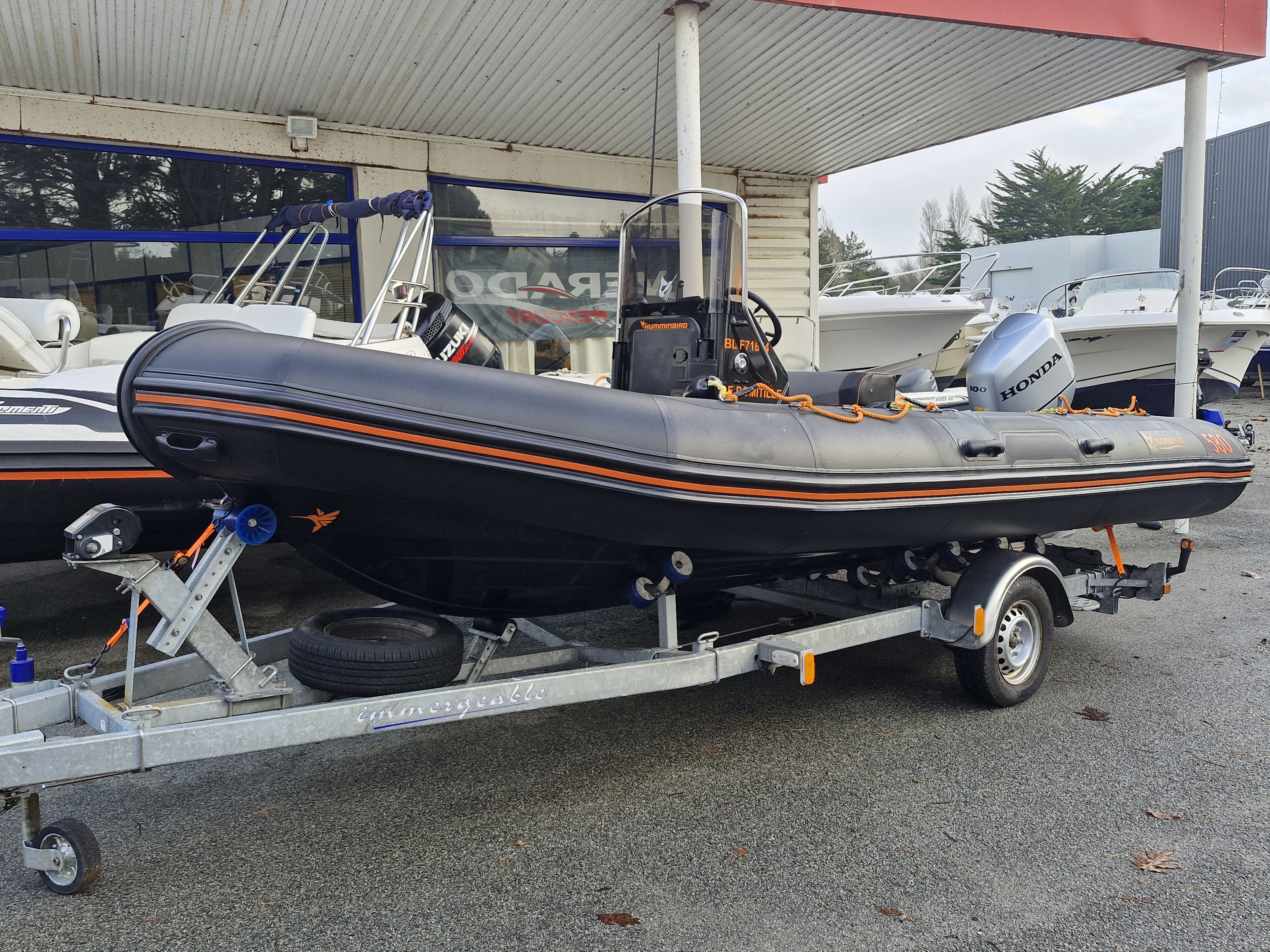 Narwhal HD 580 100cv Honda remorque Sun Way immergeable état quasi parfait