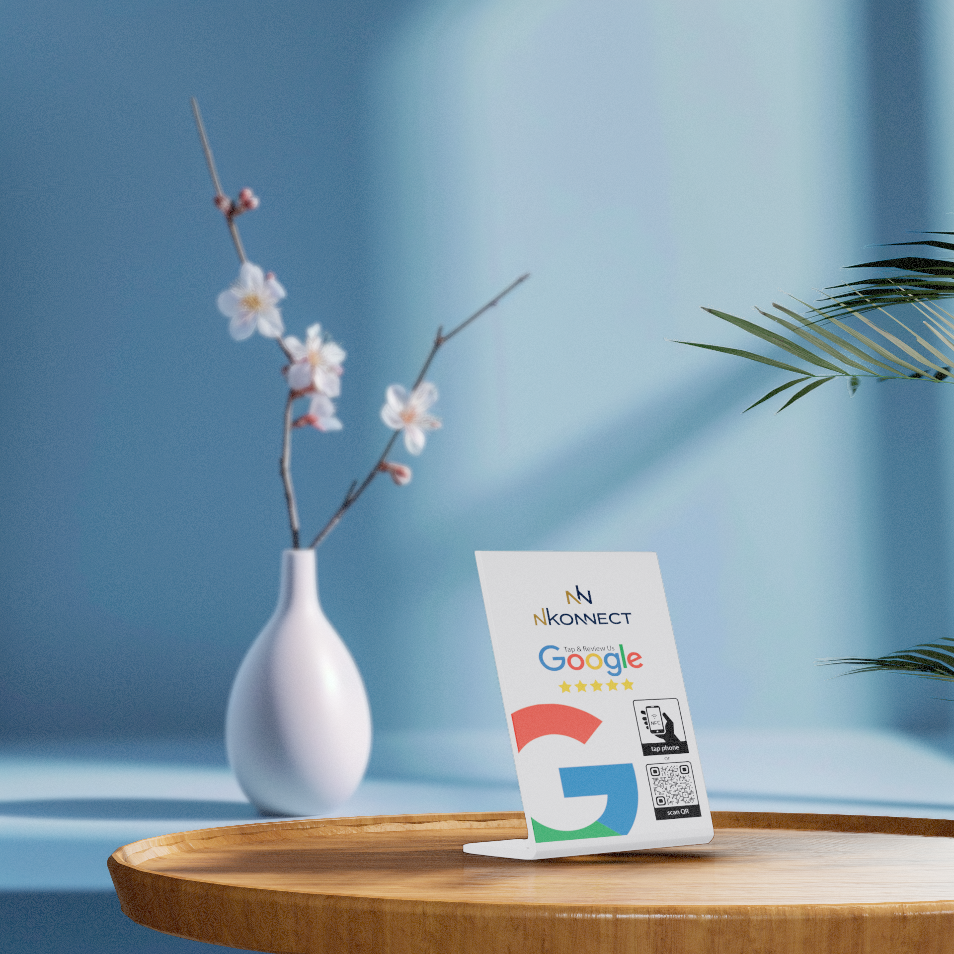 Digital Google Review NFC Table Stand customisable
