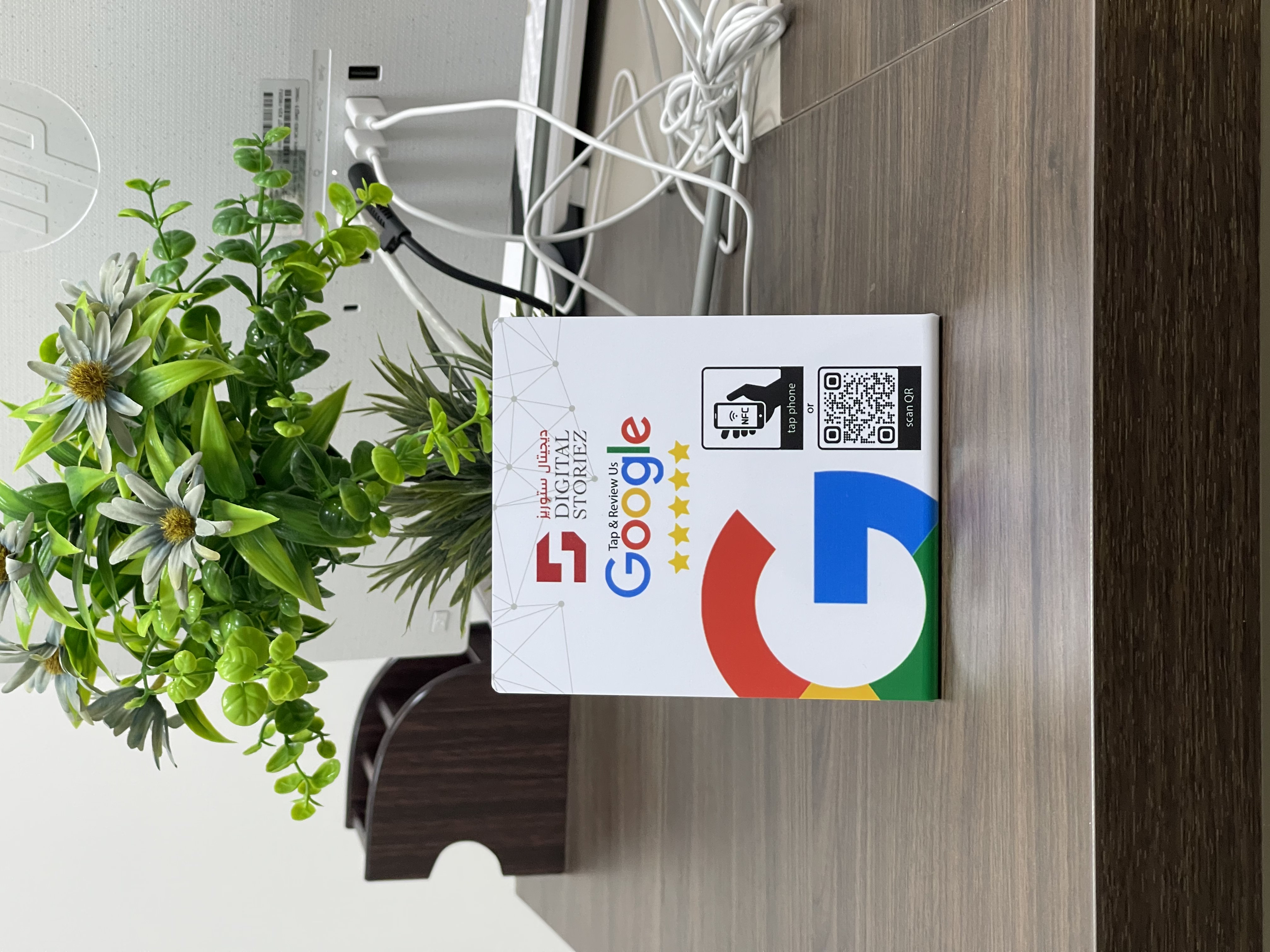Digital Google Review NFC Table Stand customisable