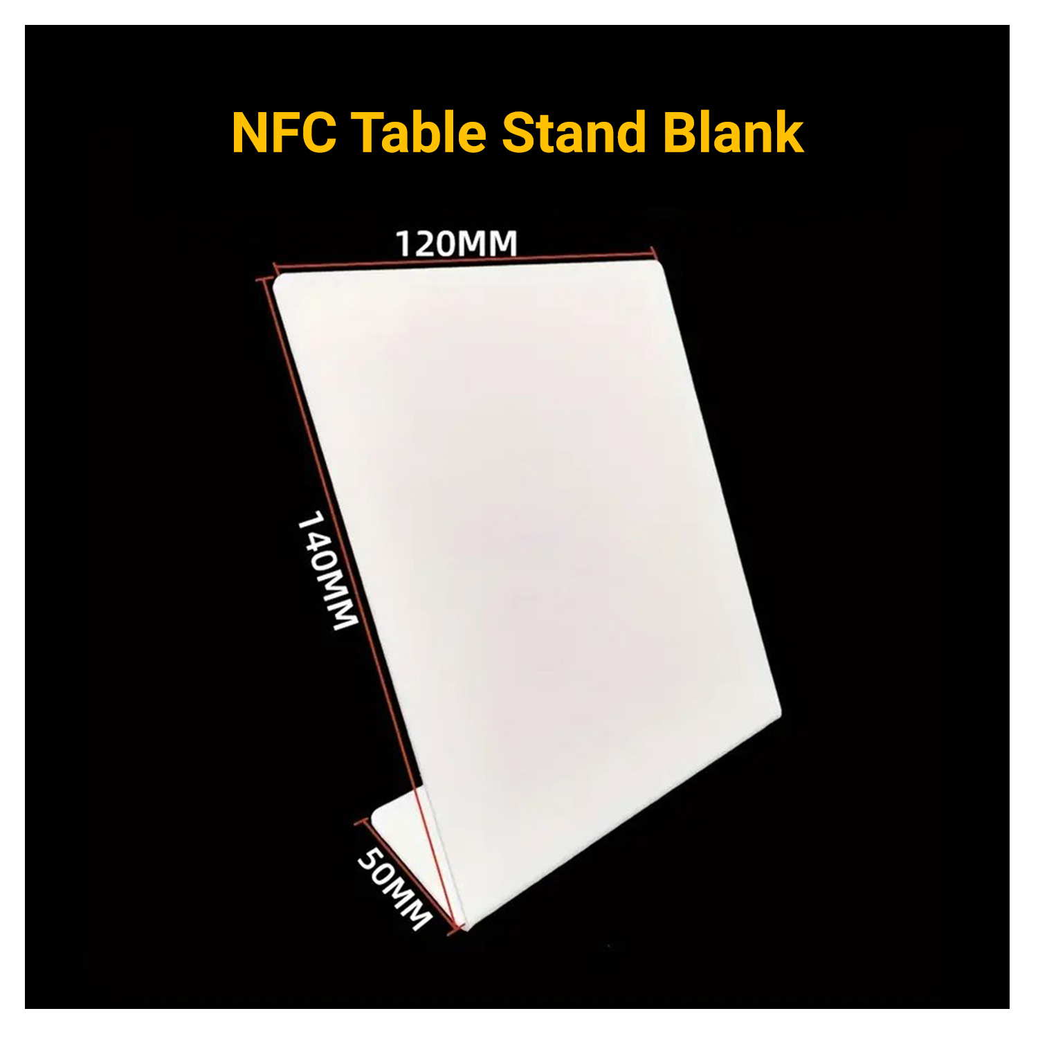 NFC Table Stand Blank White Customizable 13.56MHz NFC213 Chip 144 Bytes
