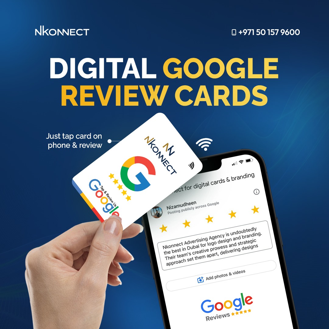 Digital Google  Review Card NFC customizable