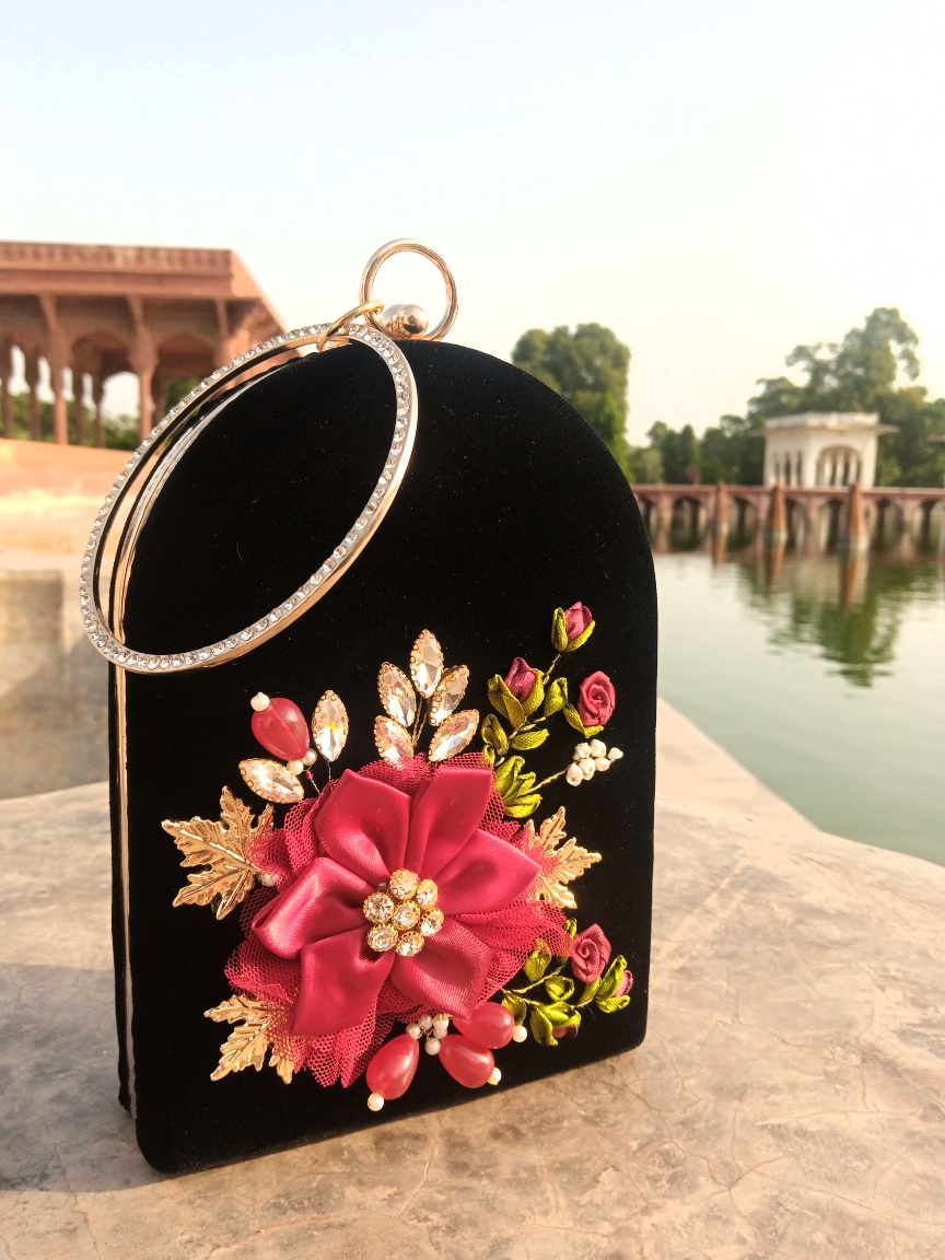 Luxury Black clutch 