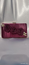 Ochre floral clutch 
