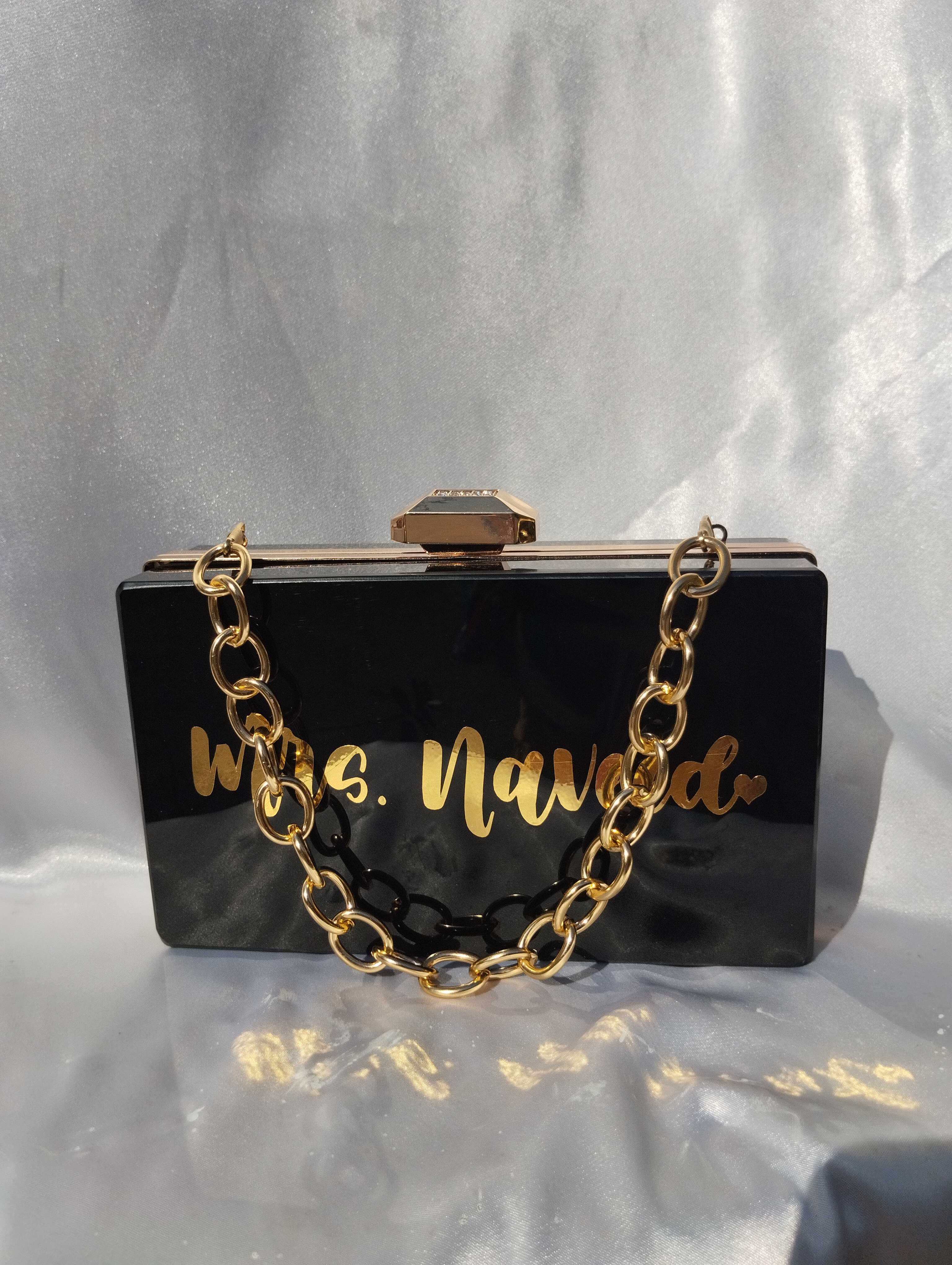 Customized Acrylic Clutch Black