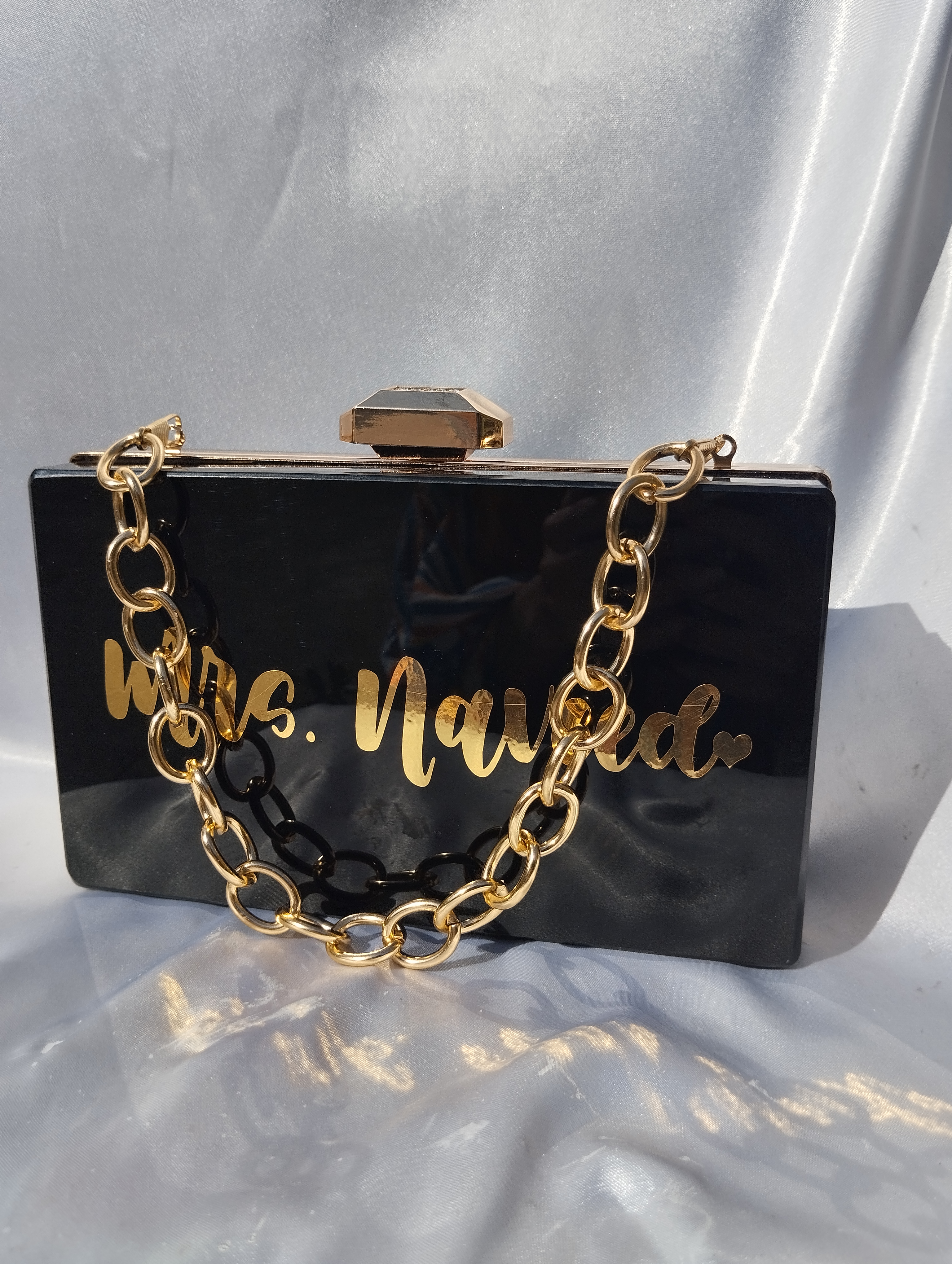 Customized Acrylic Clutch Black