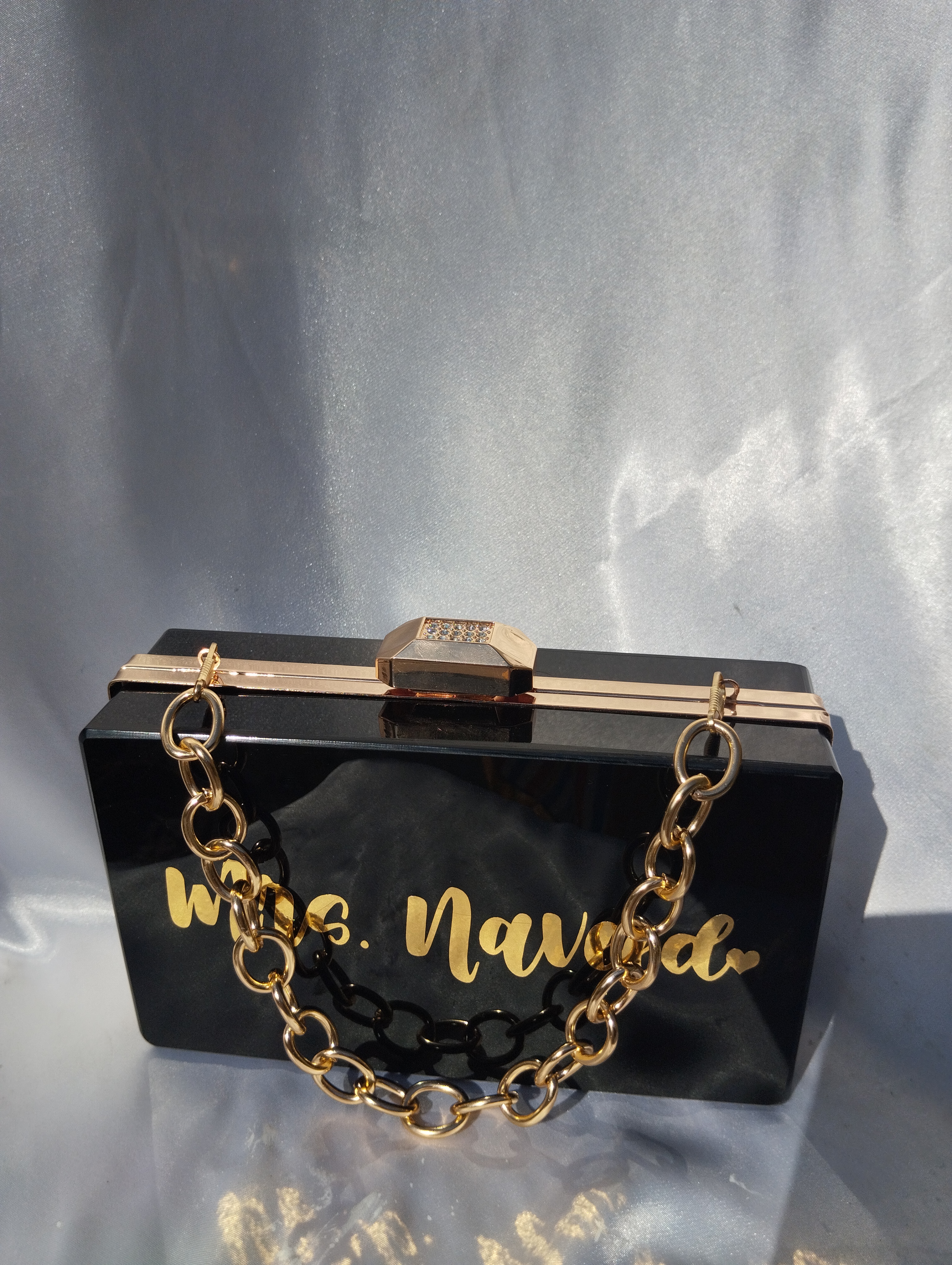 Customized Acrylic Clutch Black
