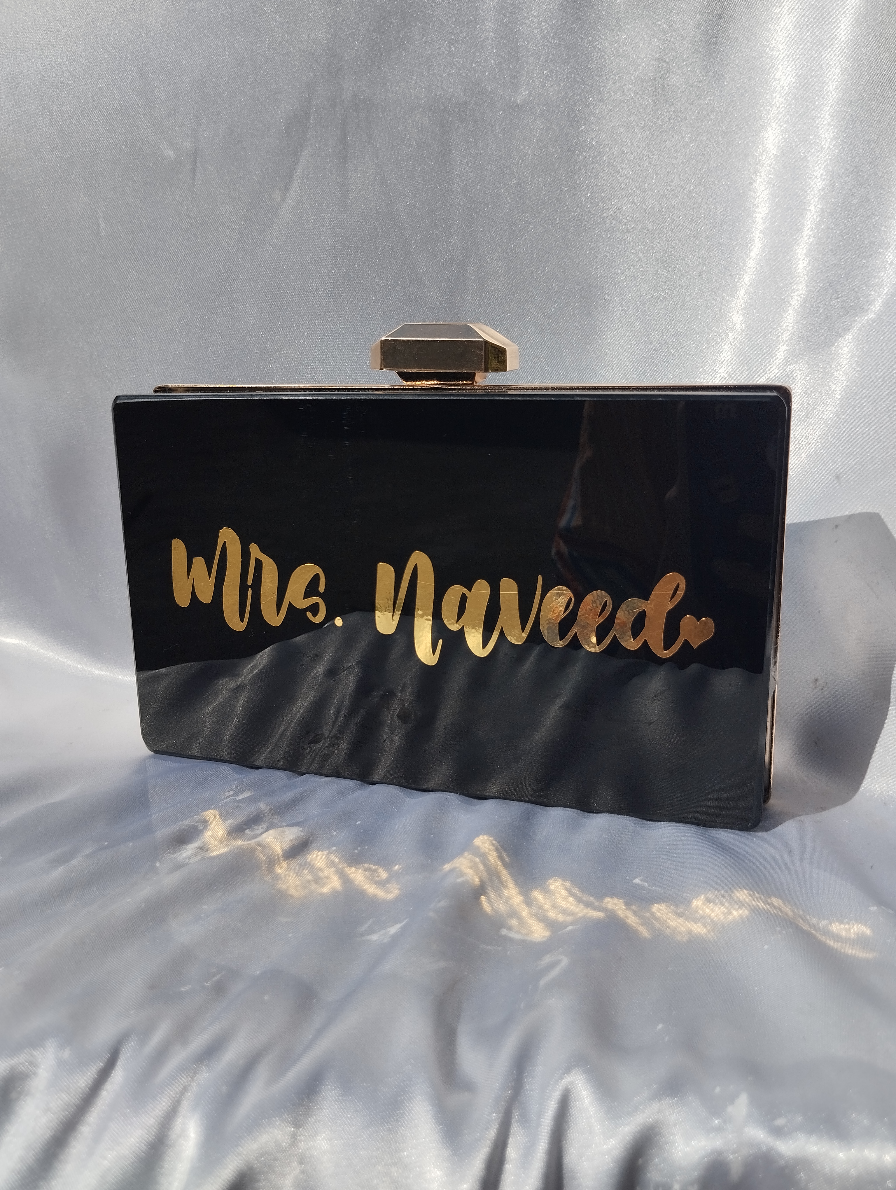 Customized Acrylic Clutch Black