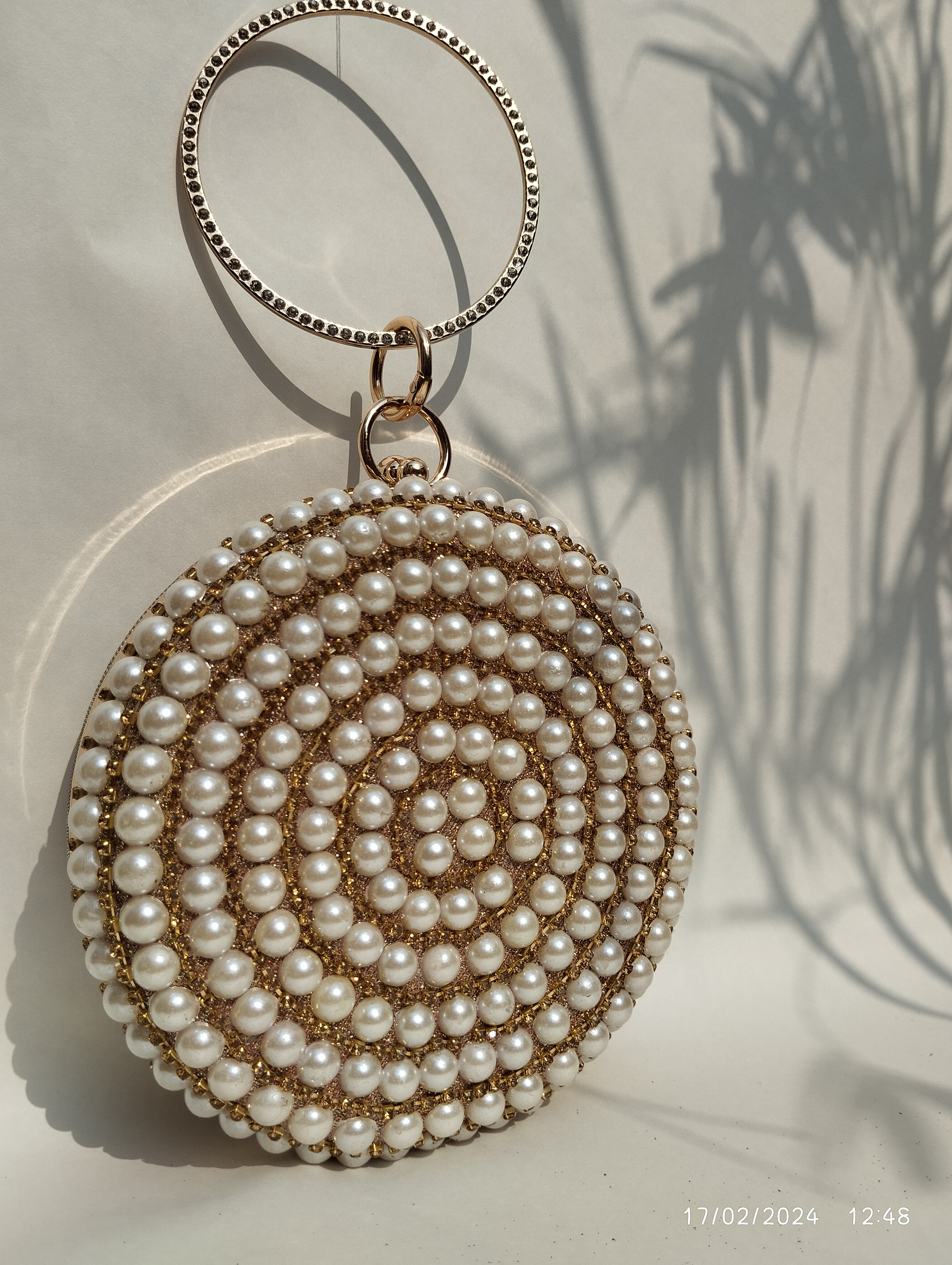 Gold Round Party clutch 
