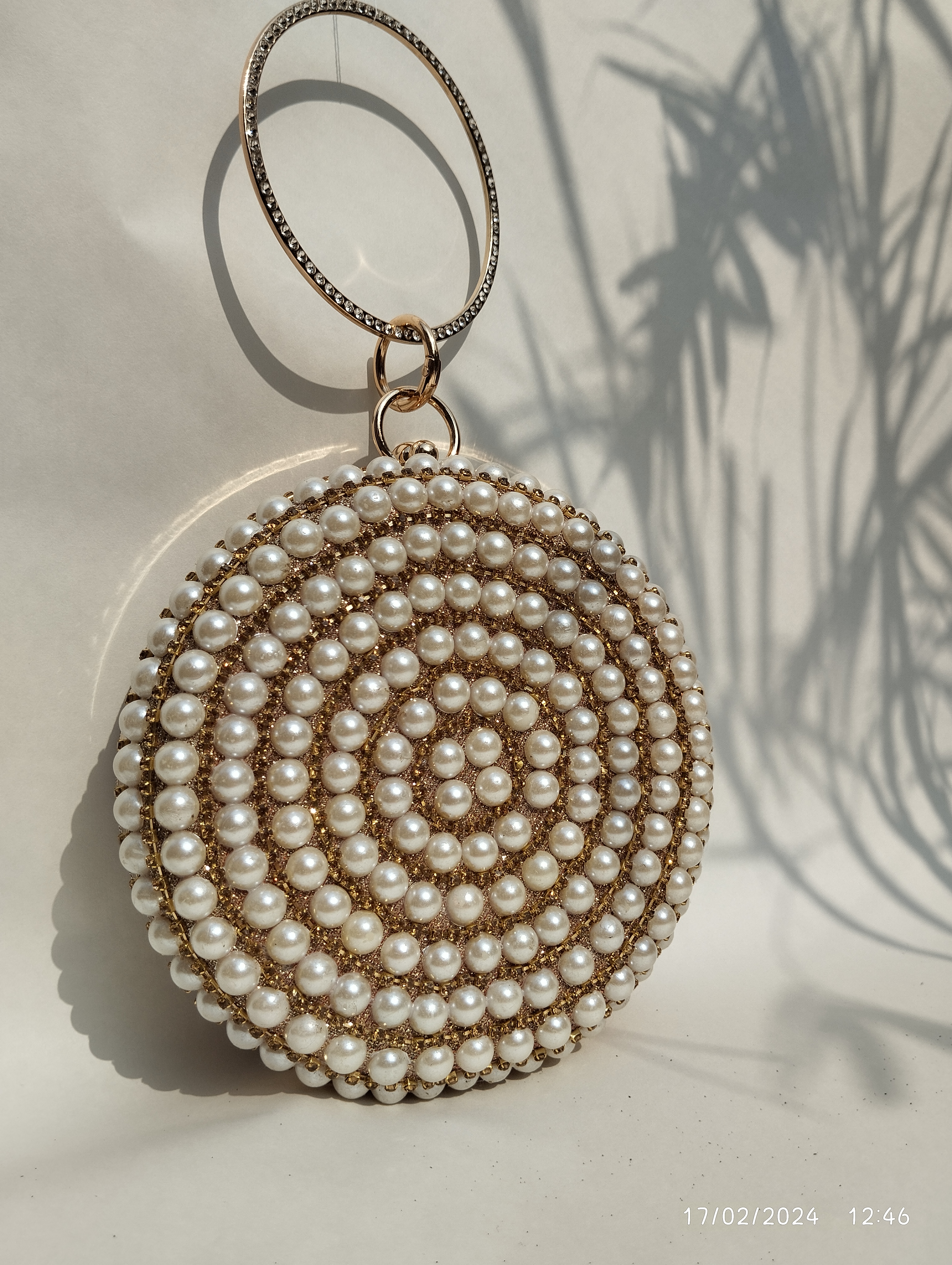 Gold Round Party clutch 
