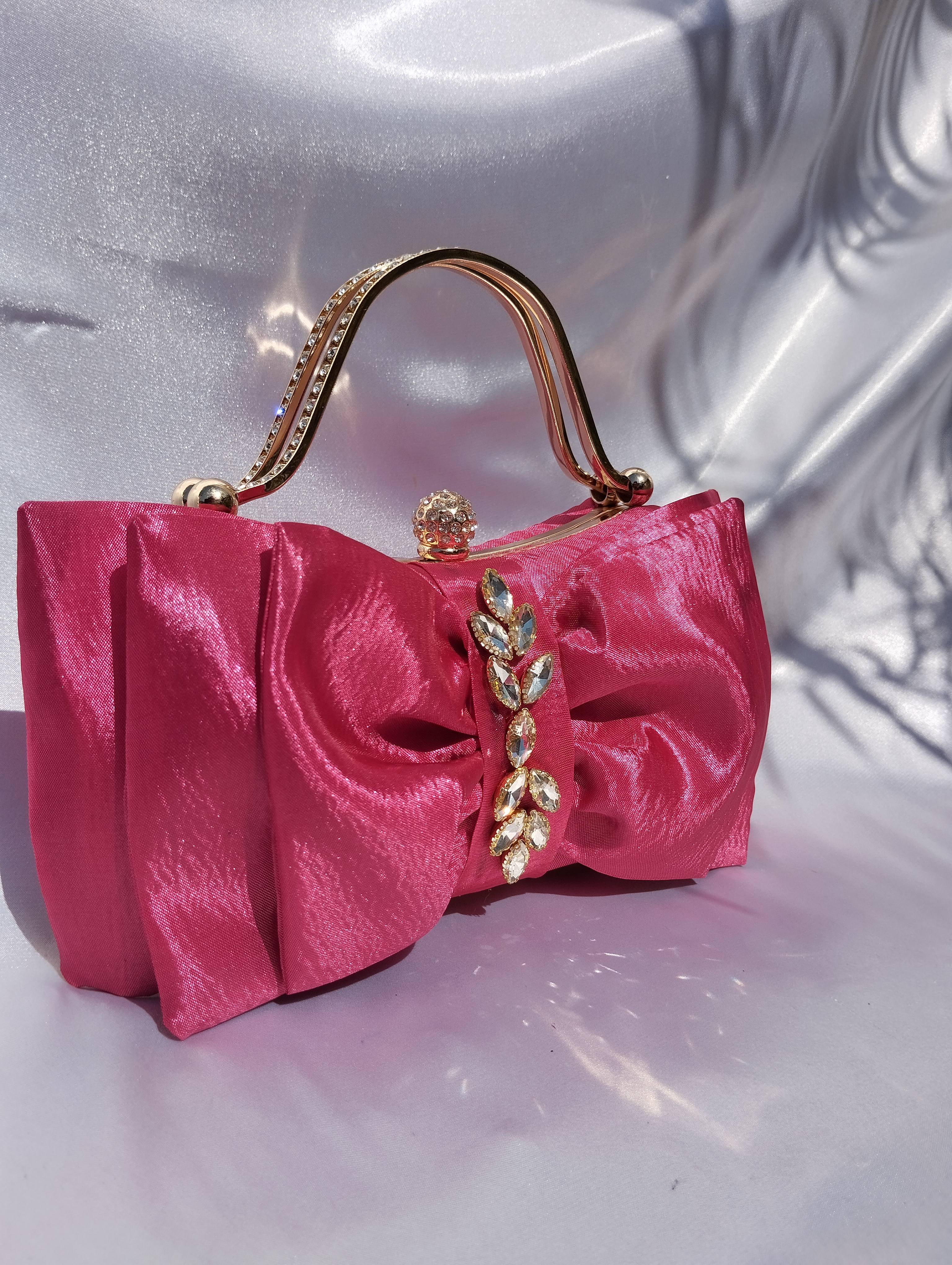 Bow Ruffle Clutch 