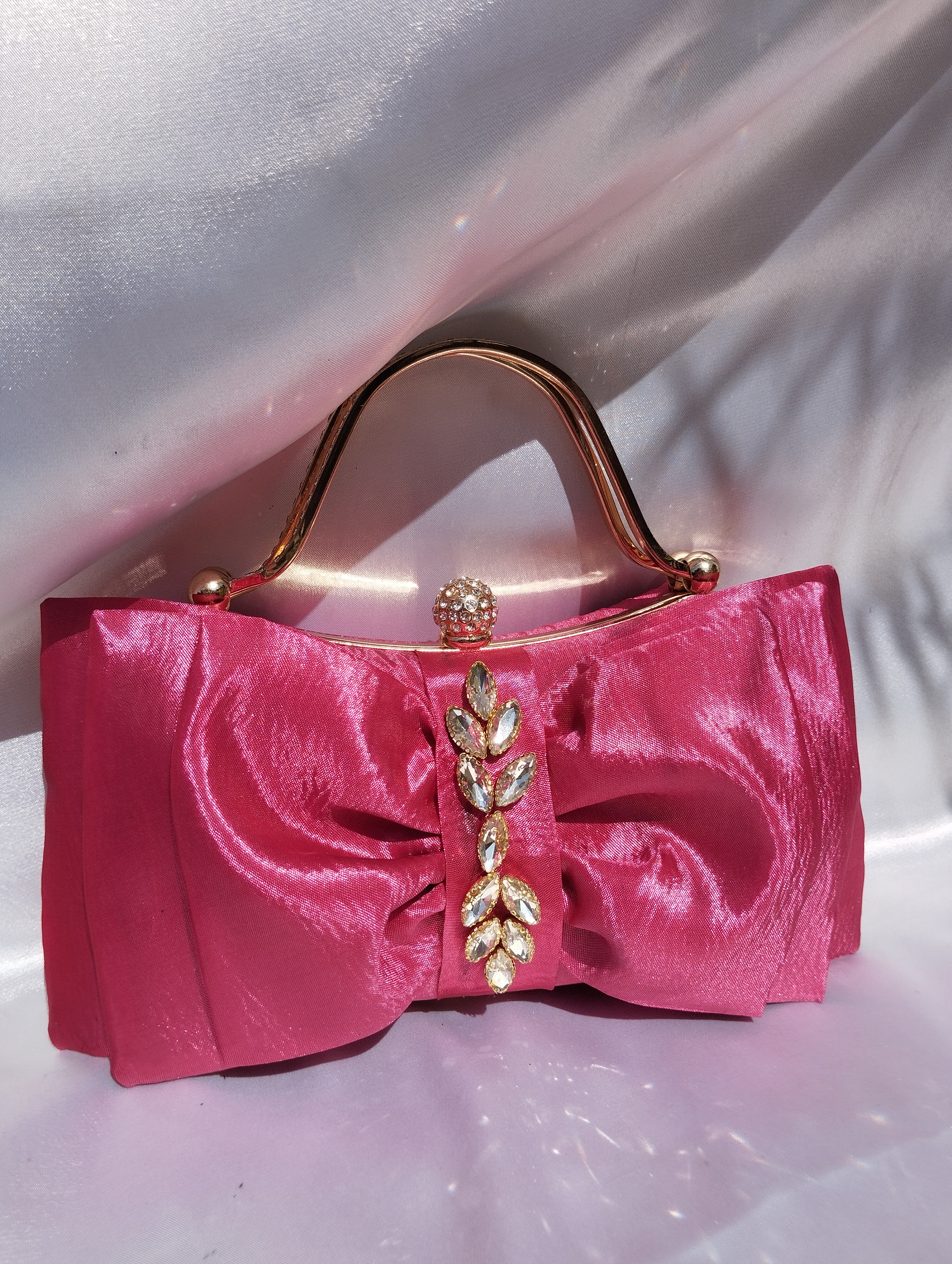 Bow Ruffle Clutch 