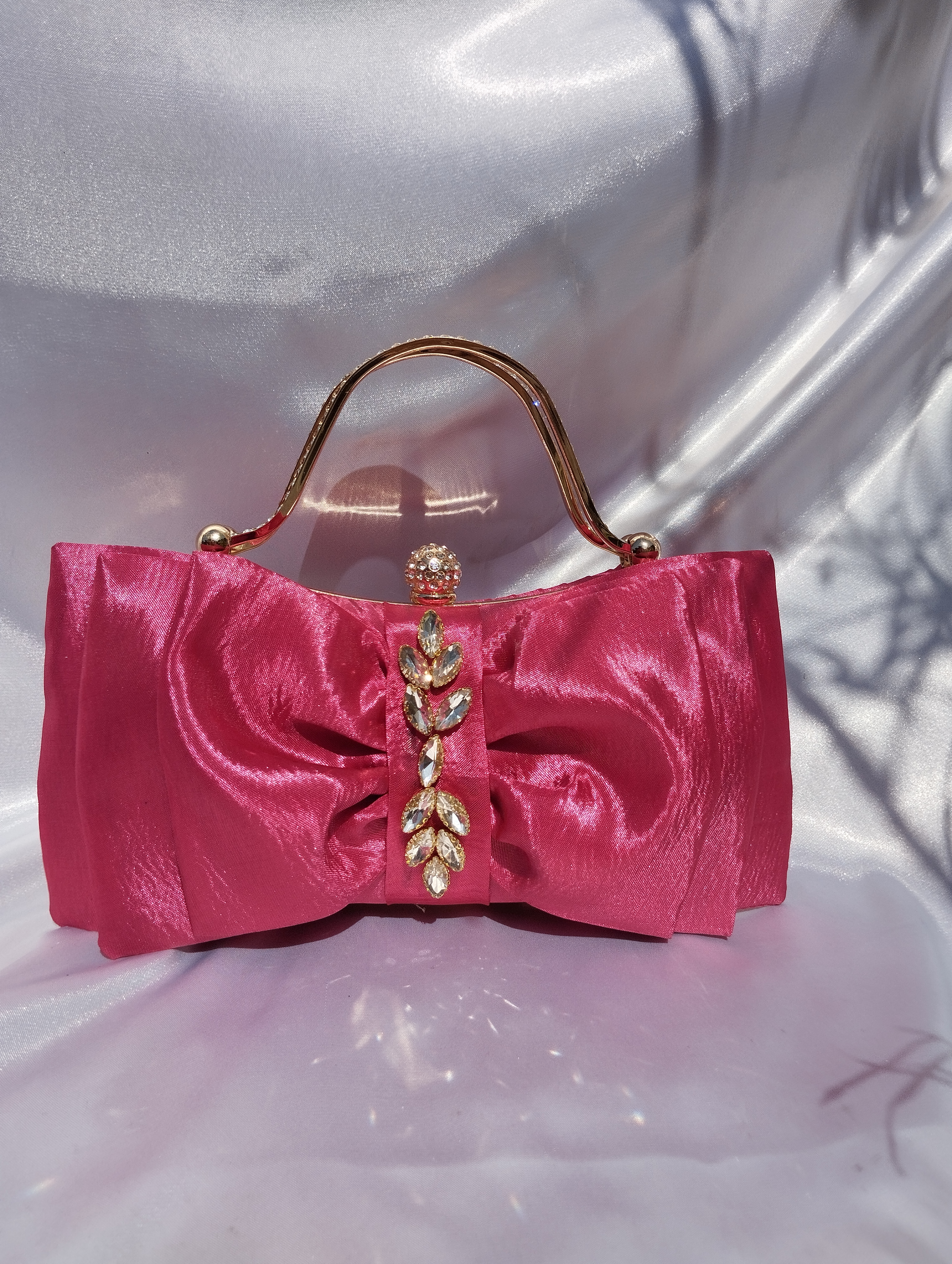 Bow Ruffle Clutch 