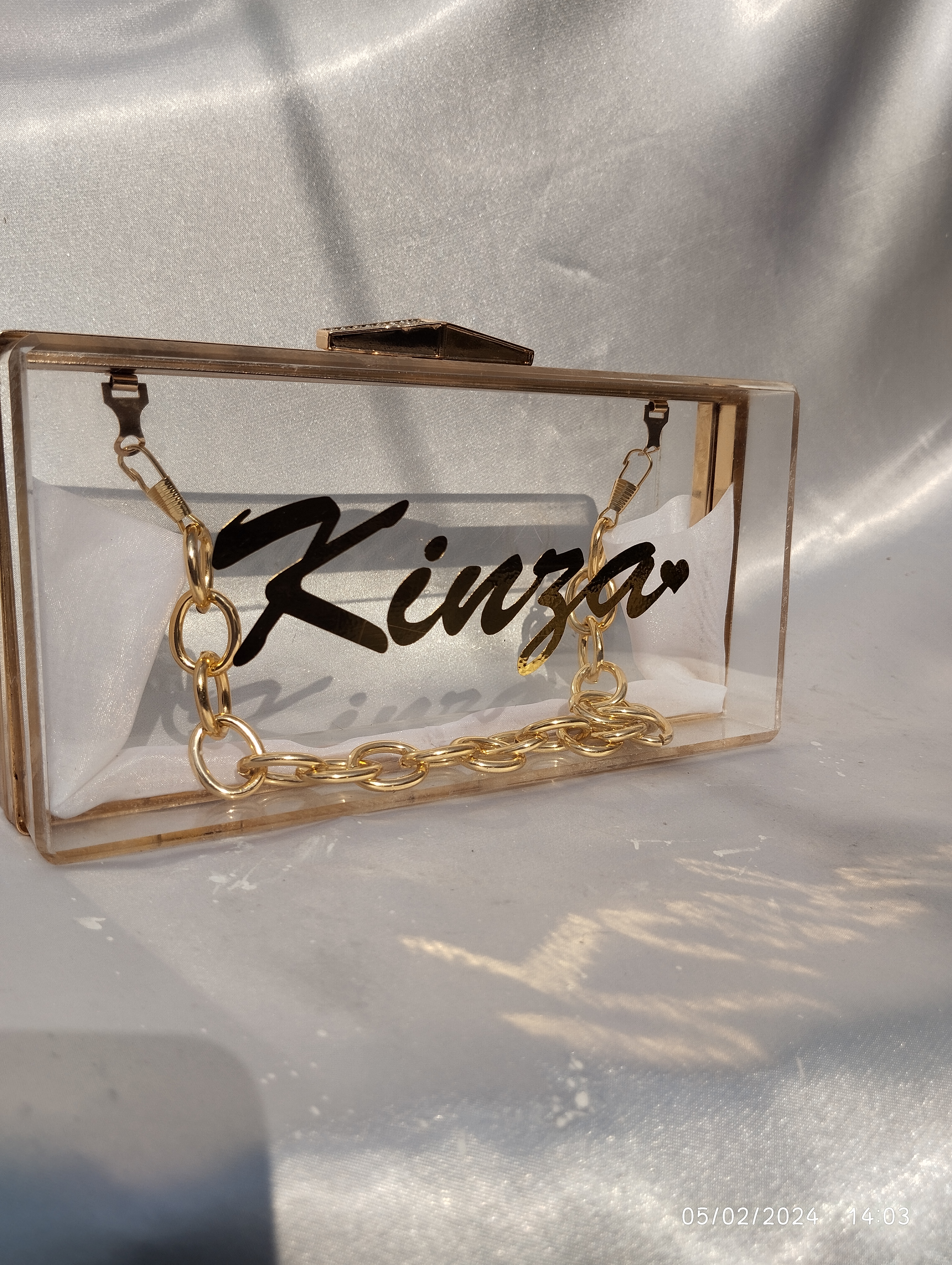 Transparent Acrylic clutch