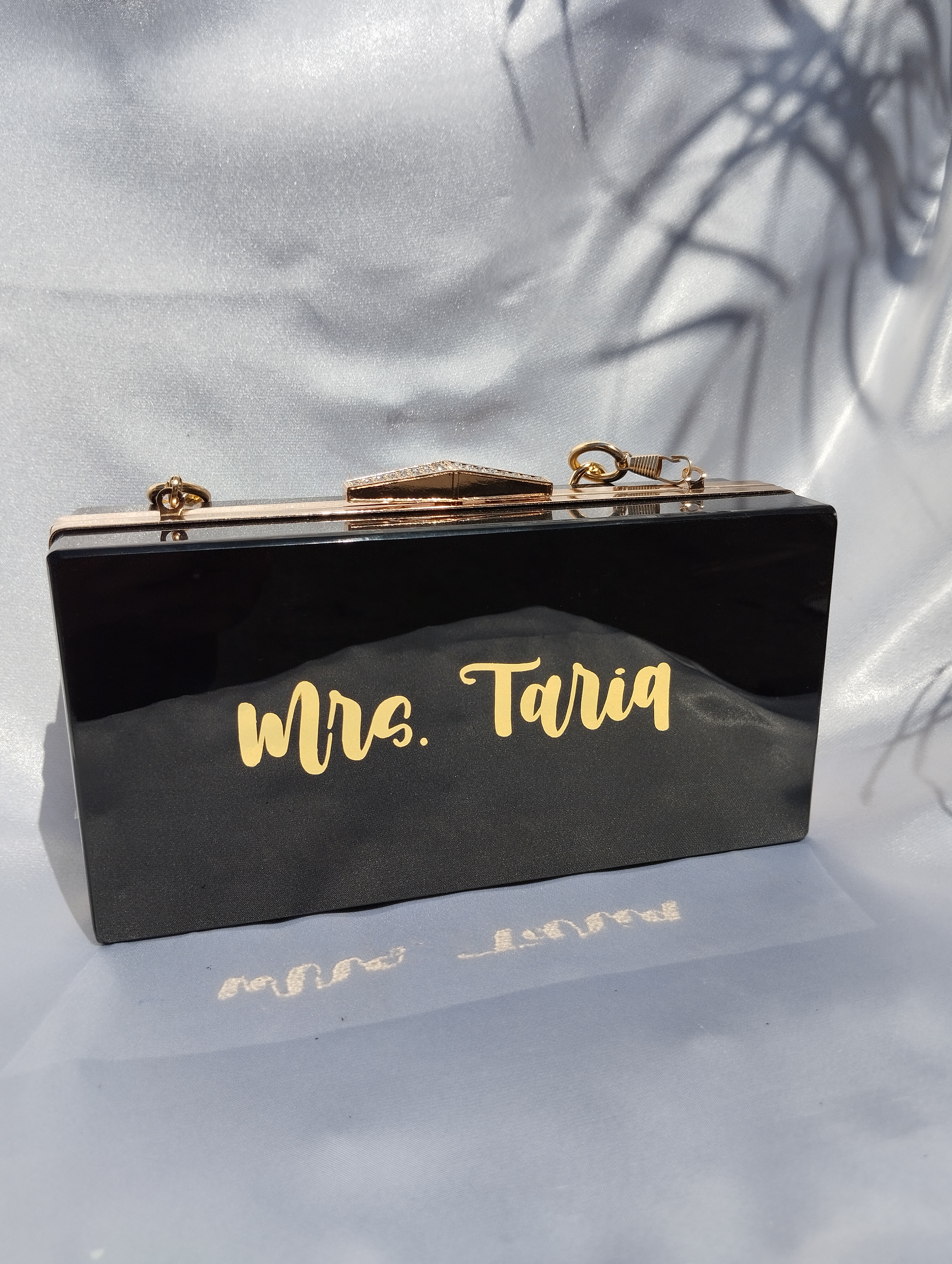 Customized Acrylic Clutch Black