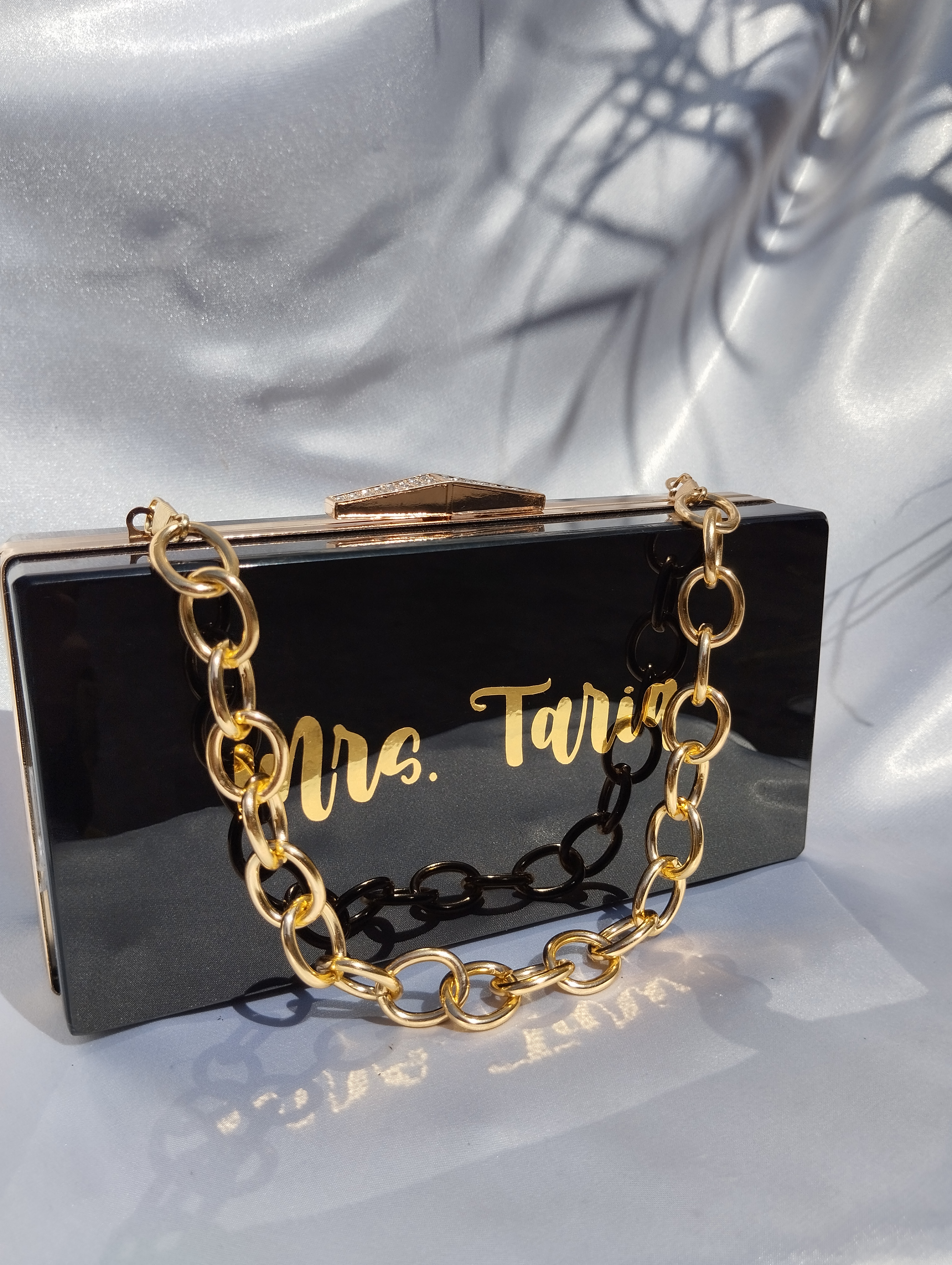 Customized Acrylic Clutch Black
