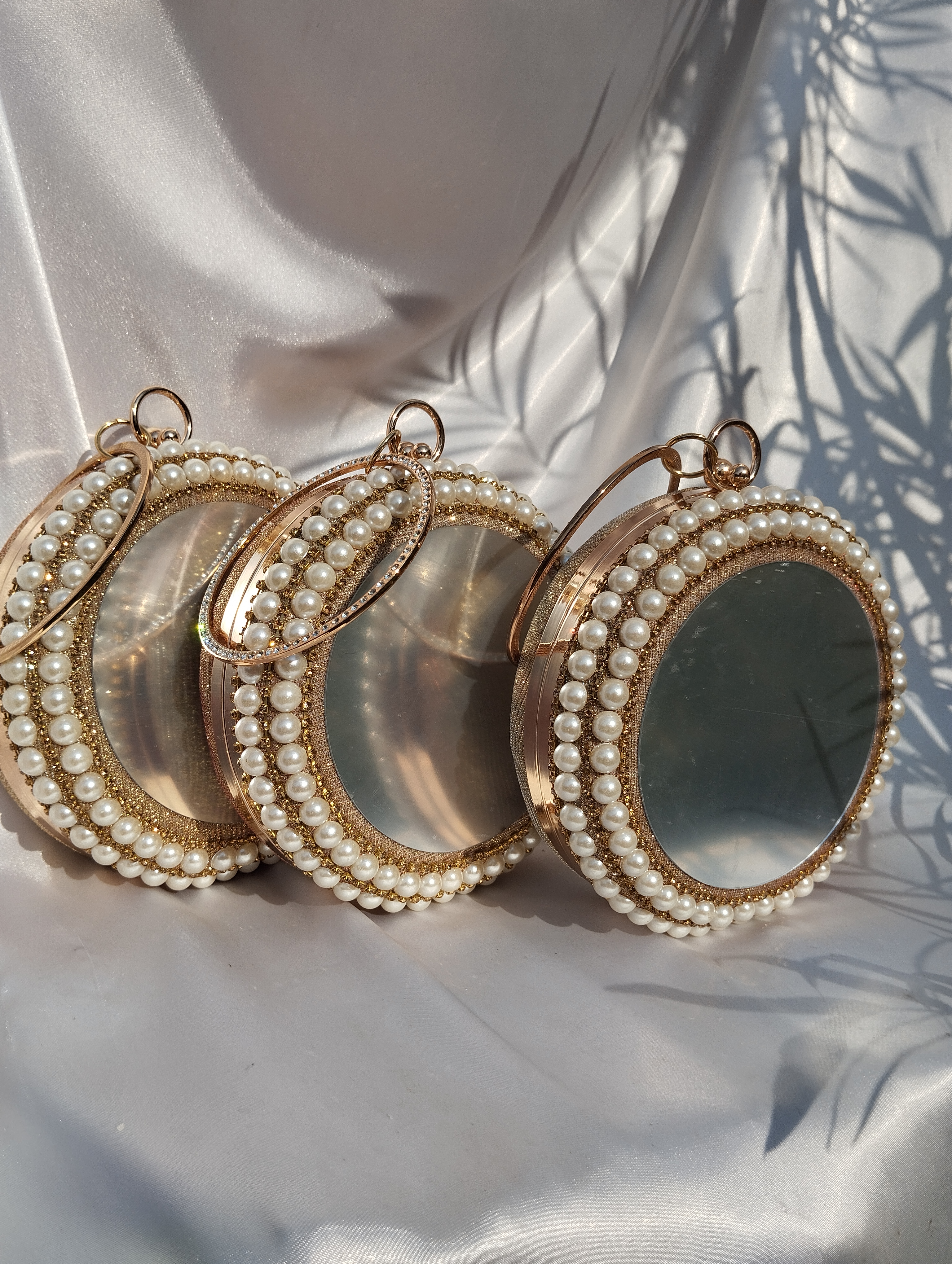 Round Party Clutch Gold