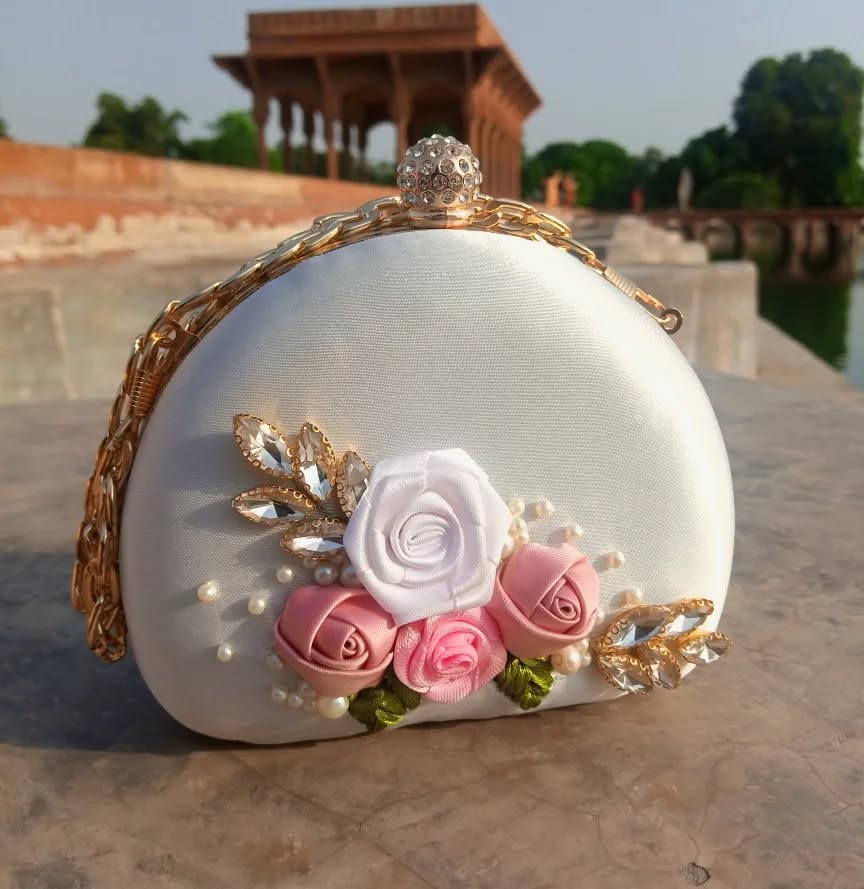 Luxury White Clutch