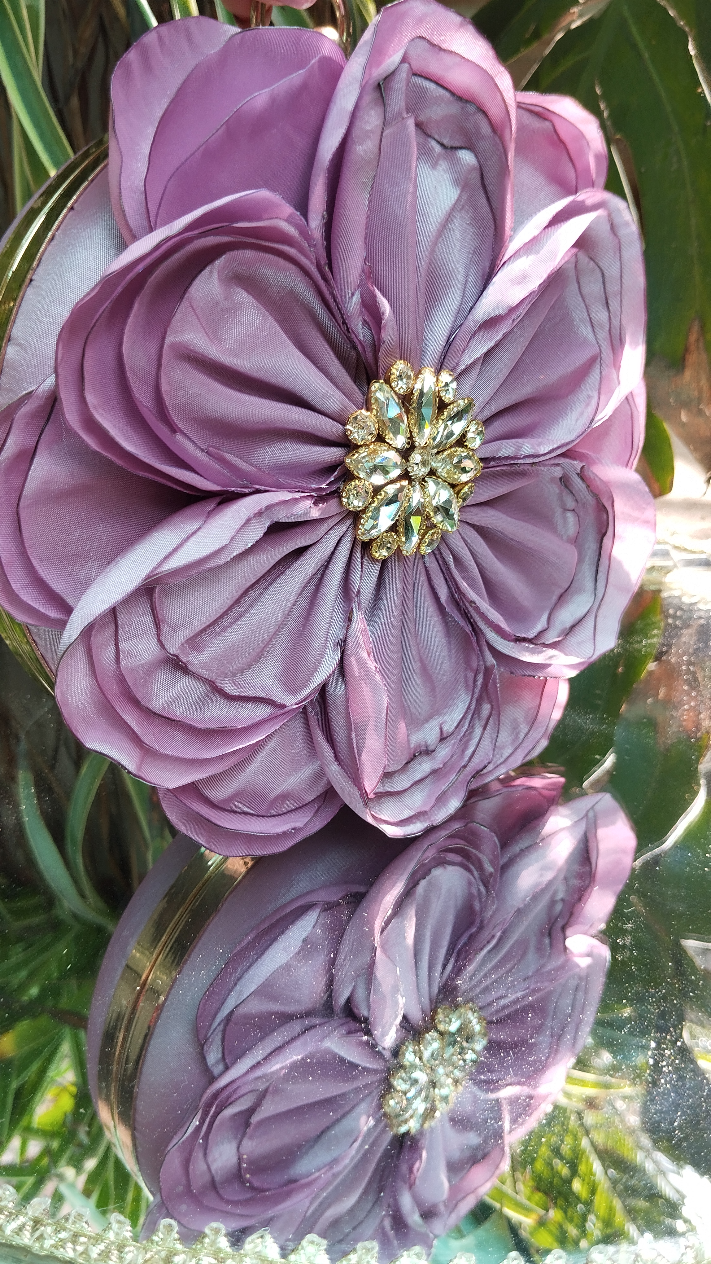 Orchid Floral Clutch