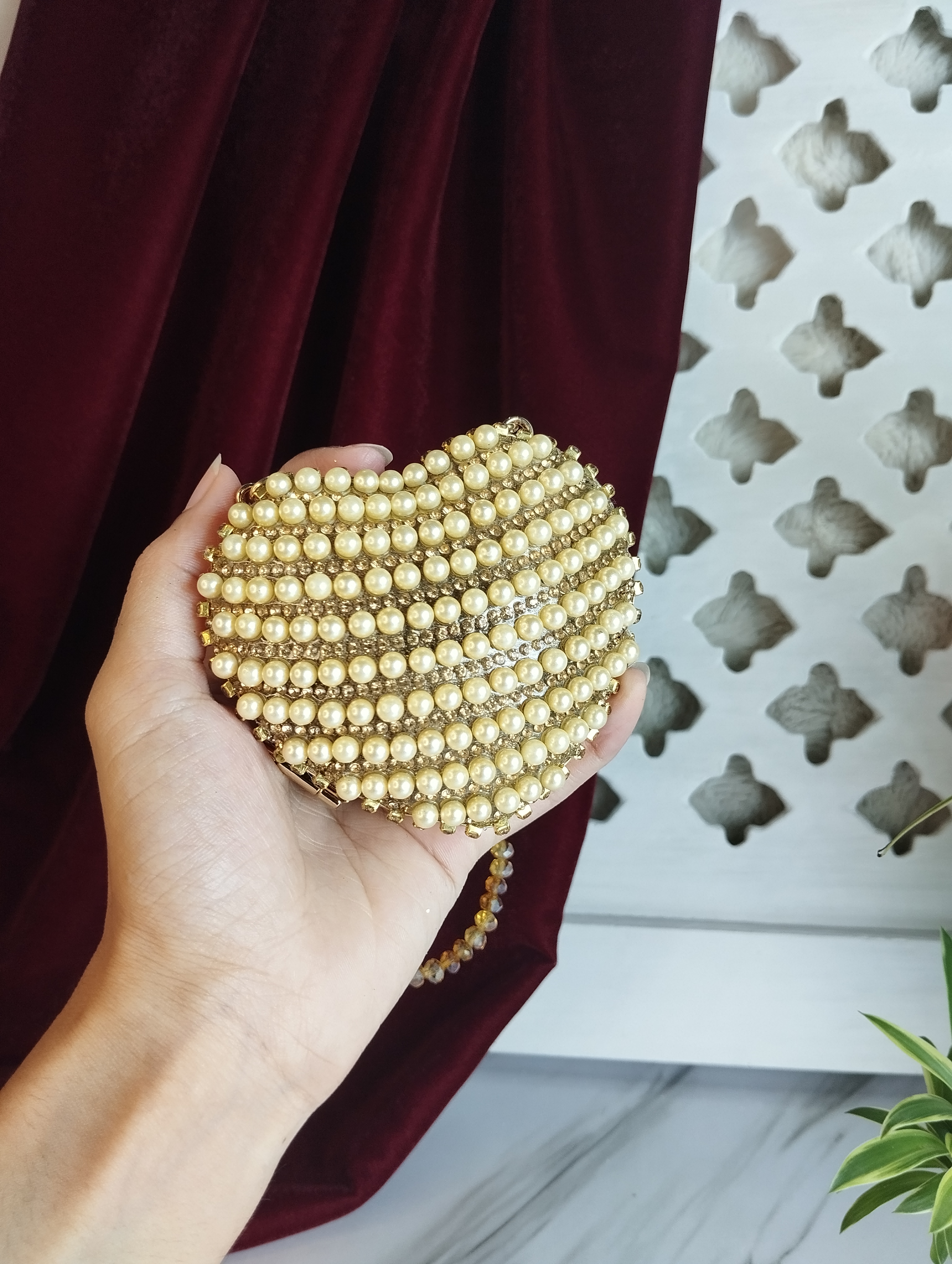 Mini Heart Clutch "LUNA"