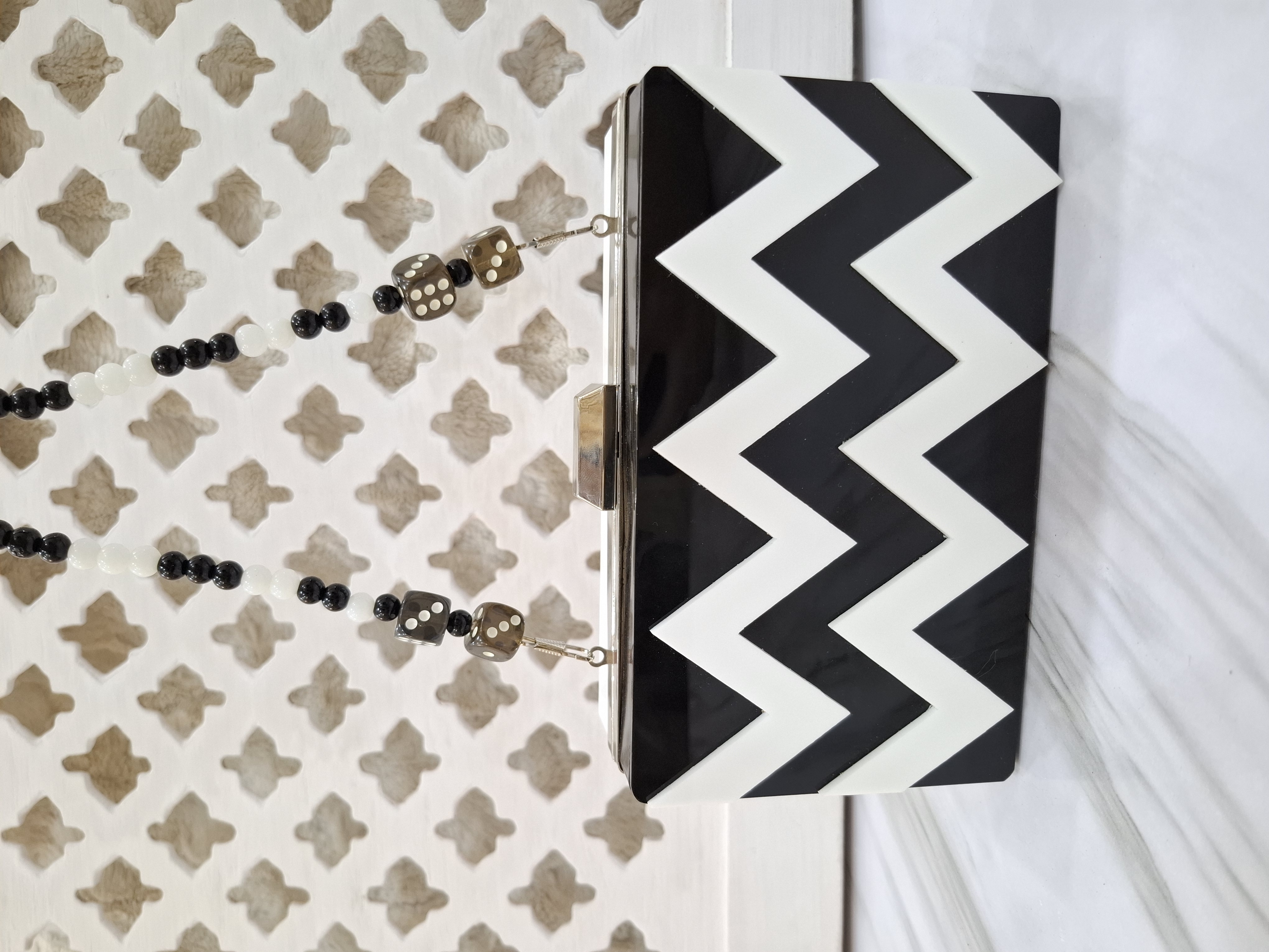 Zig Zag Acrylic clutch