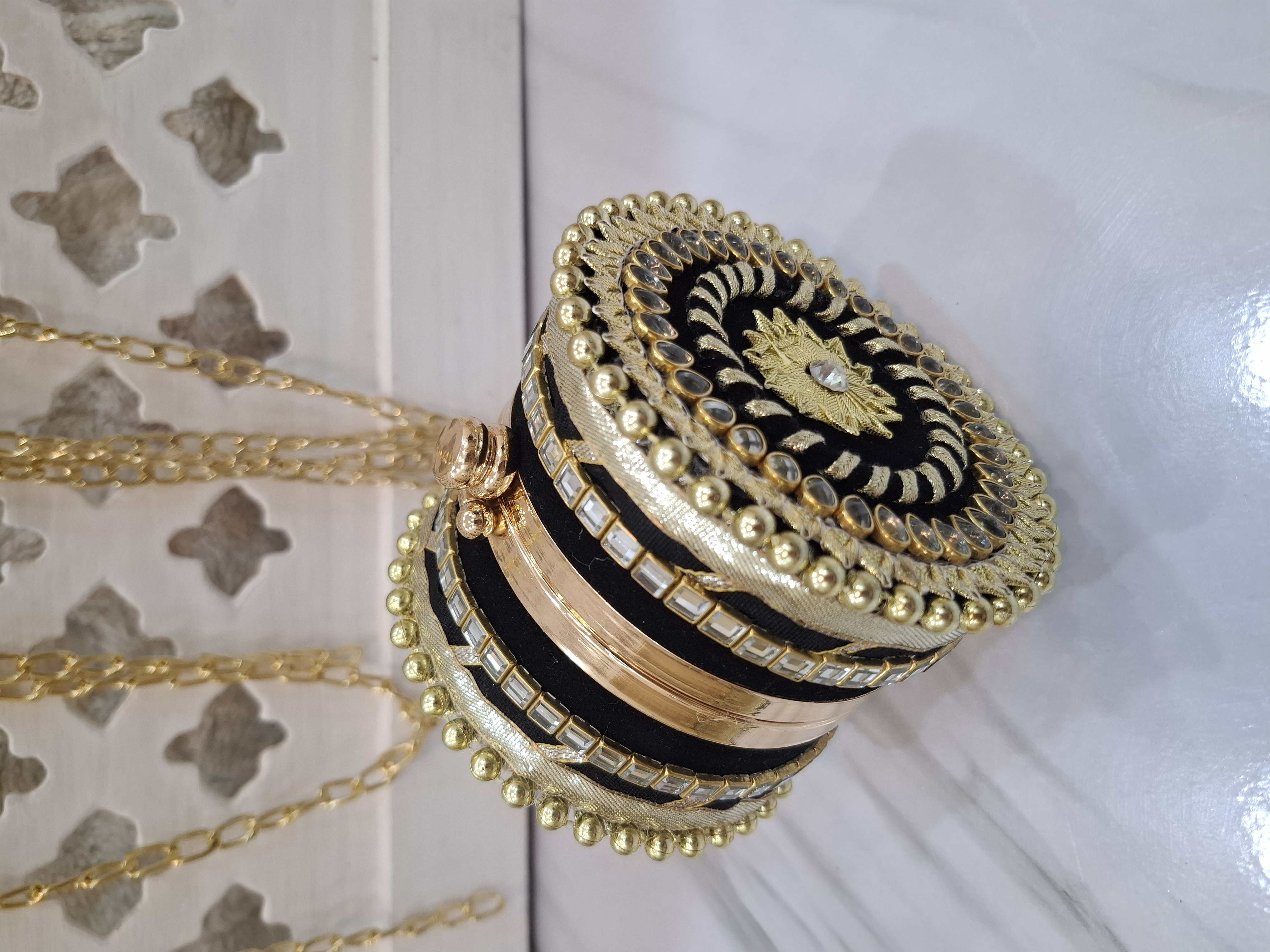 Dholak Clutch-Black
