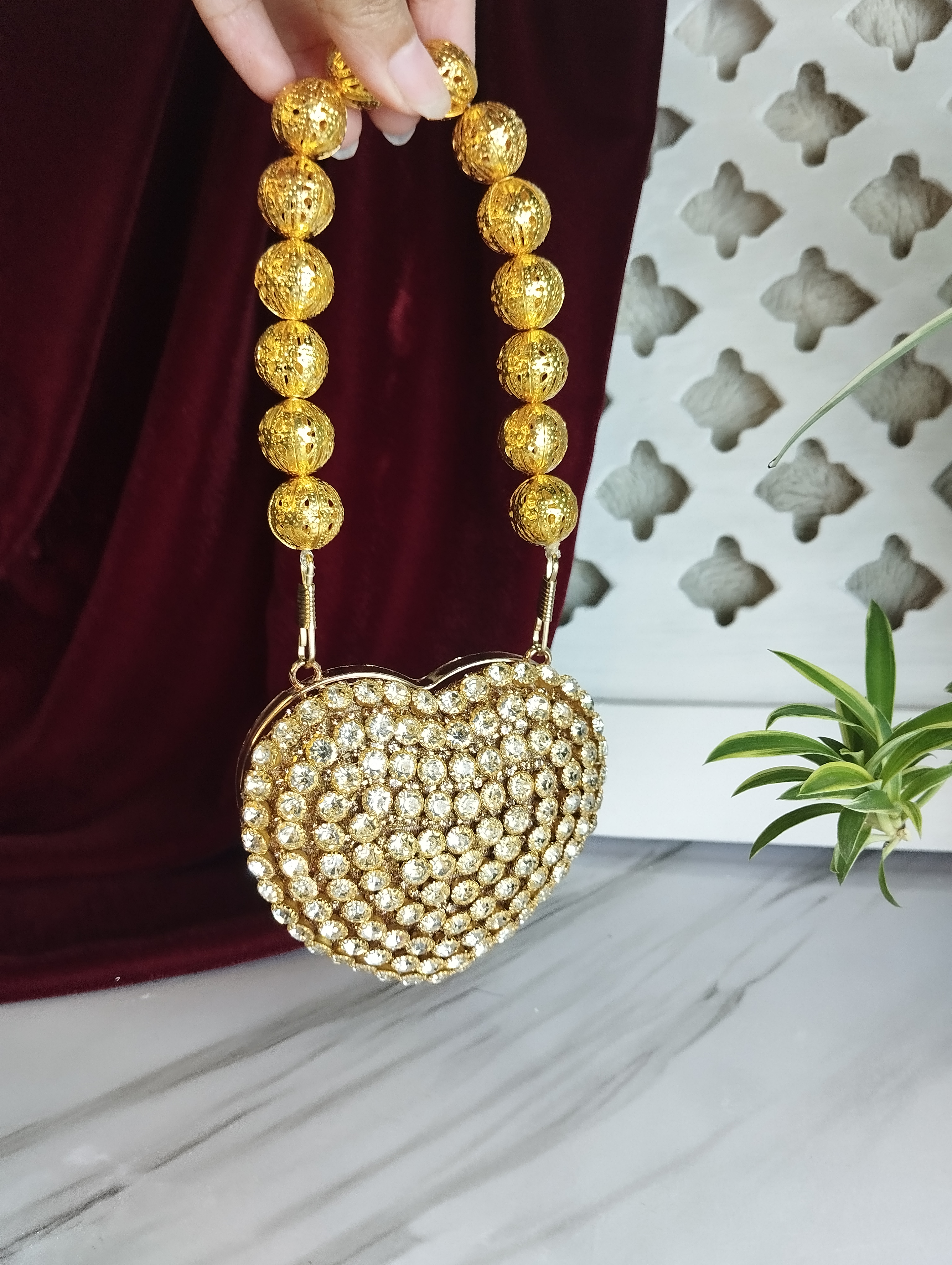 Mini Heart Clutch "Sparkle"