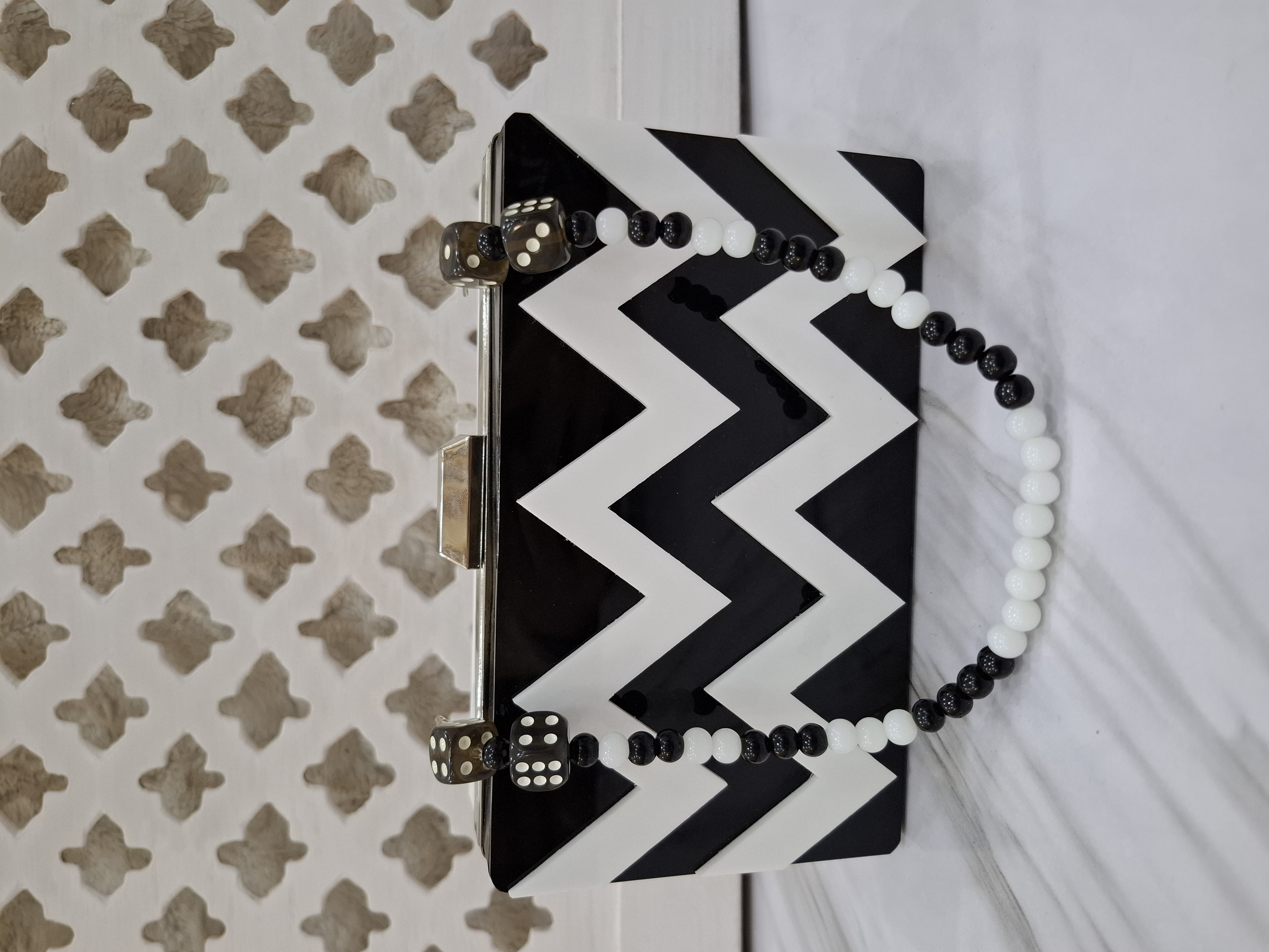Zig Zag Acrylic clutch