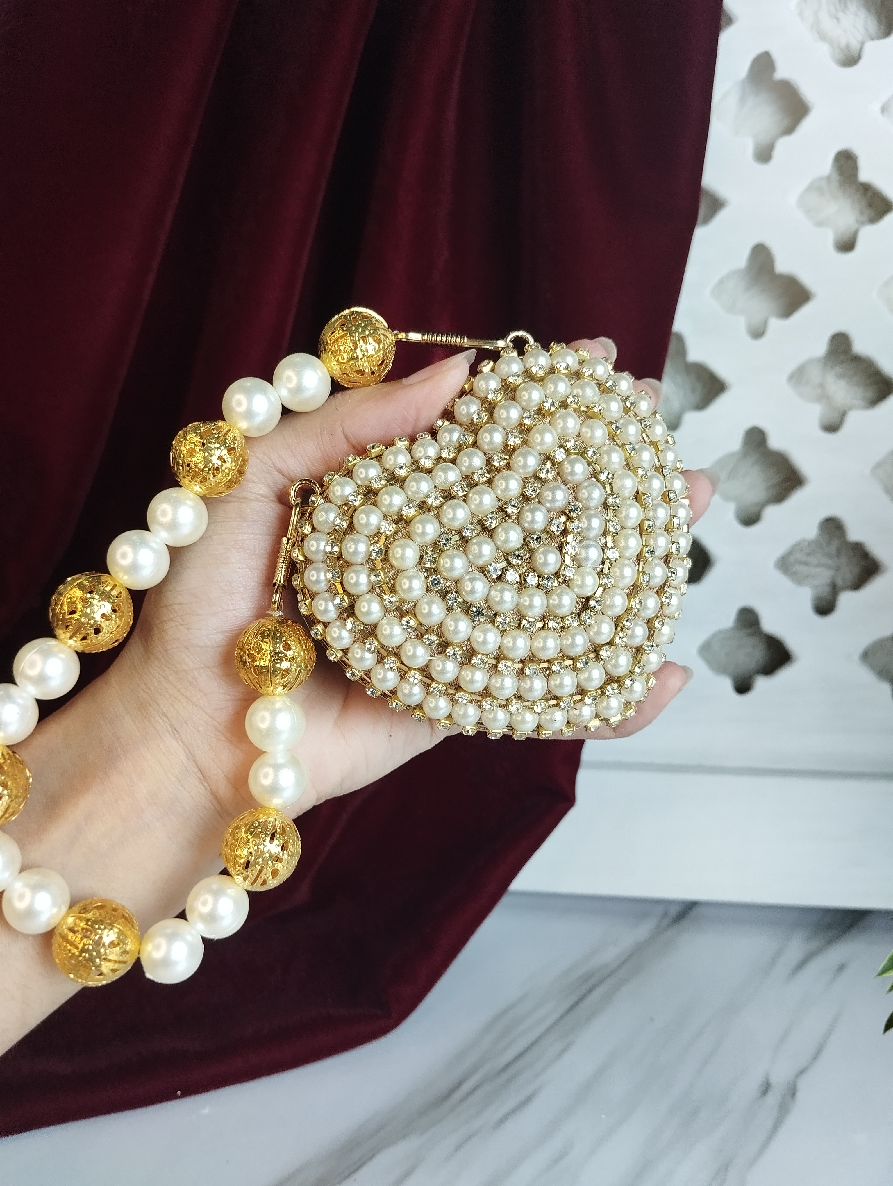 Mini Heart Clutch "OPAL"