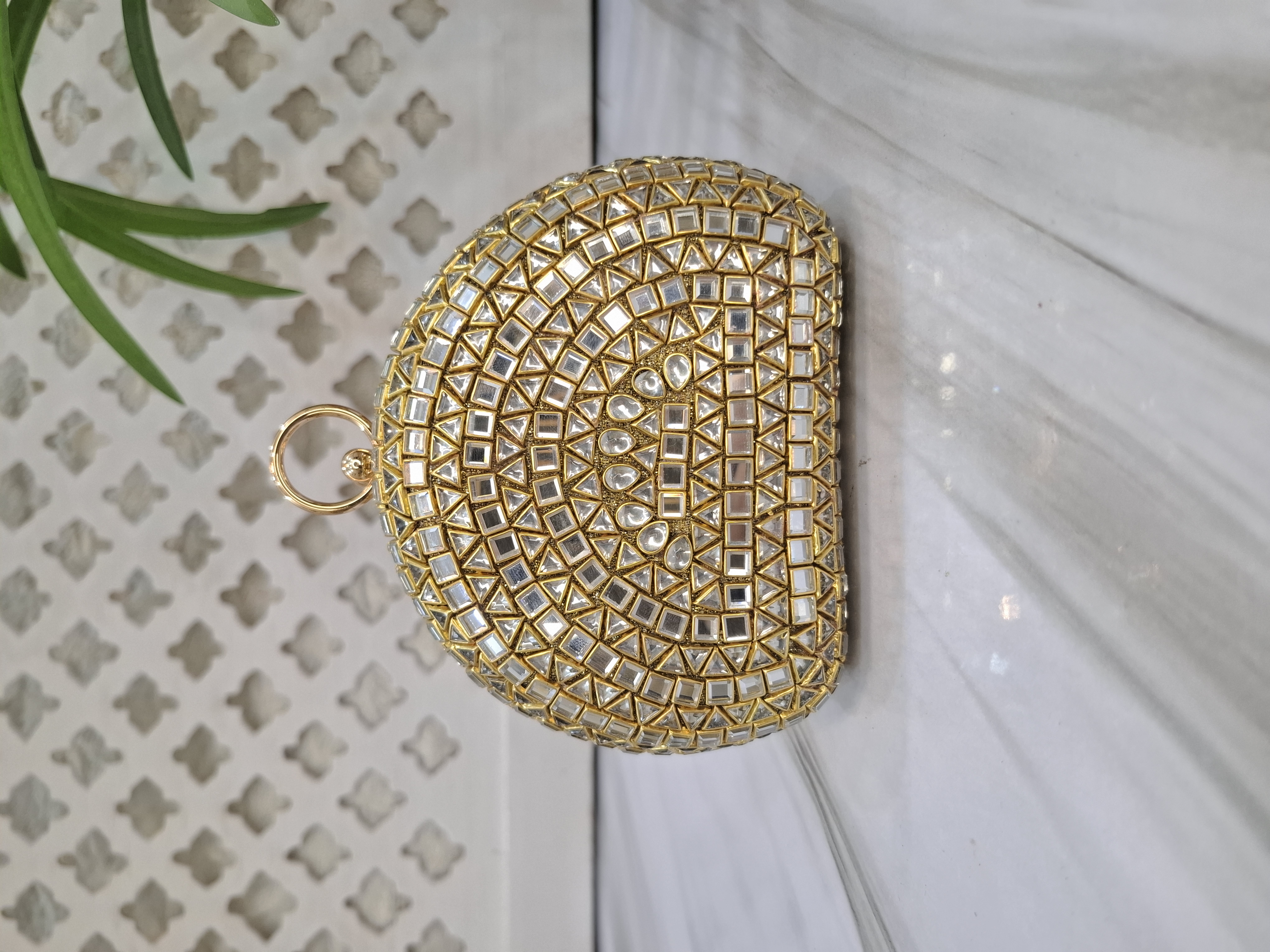 Basic Kundan party Clutch