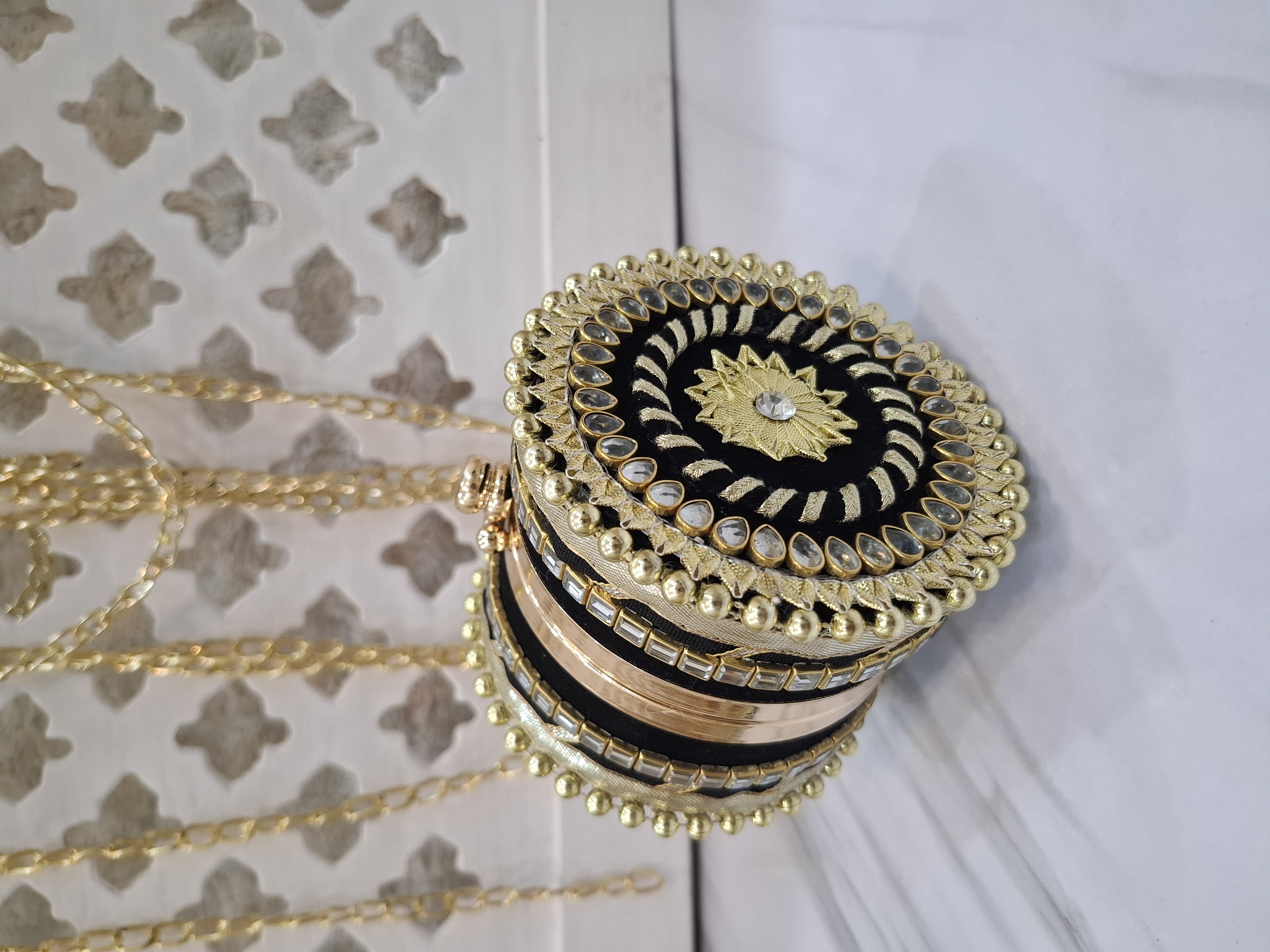 Dholak Clutch-Black