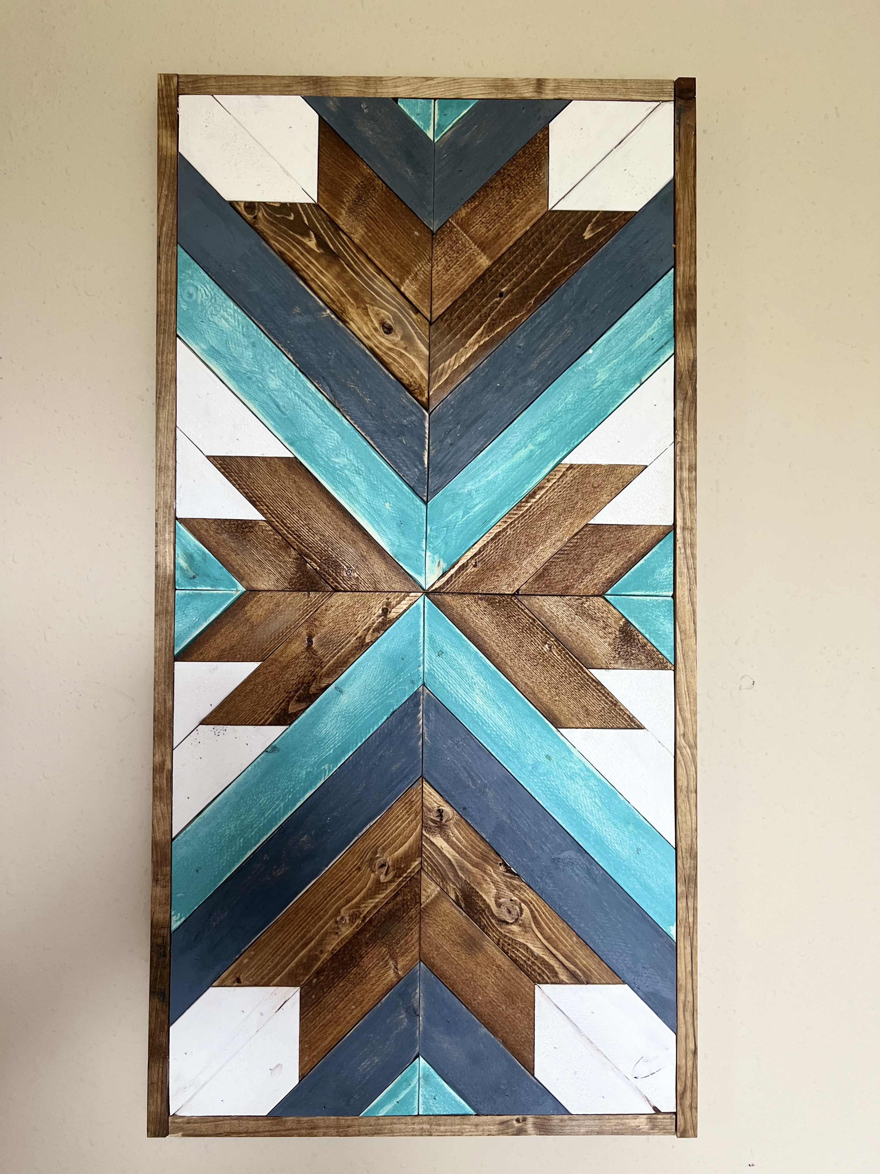  Mosaic wood wall art