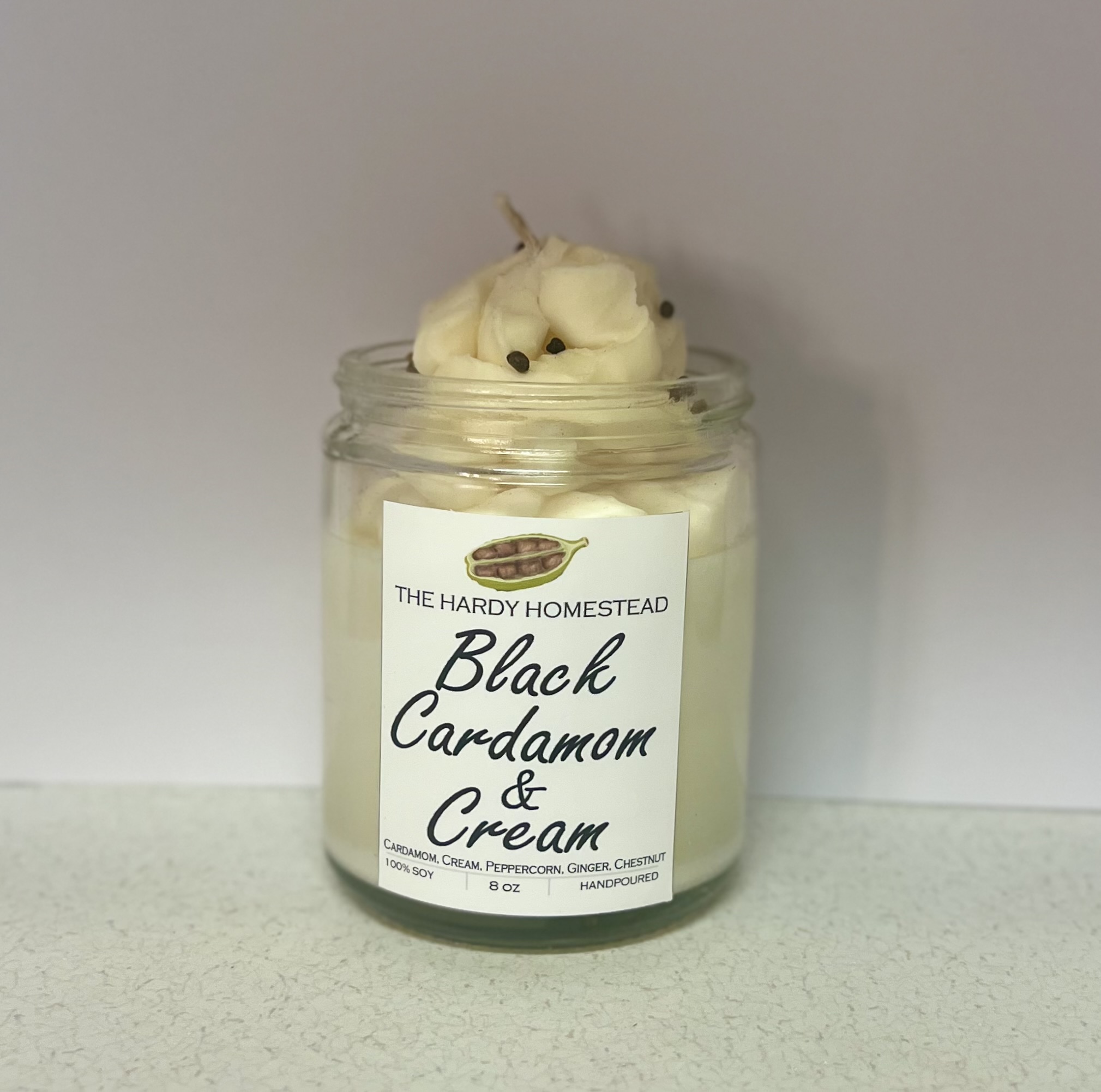 Black Cardamon & Cream Soy Candle