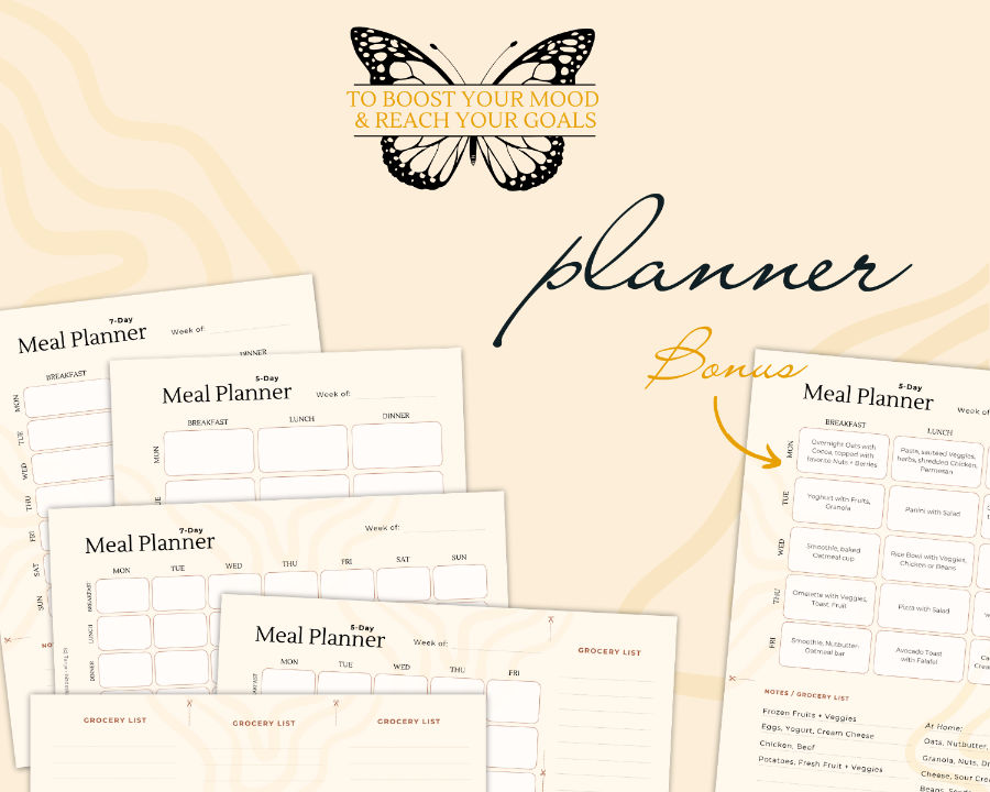 Weekly Meal Planner + Bonus - Printable (Letter Size)