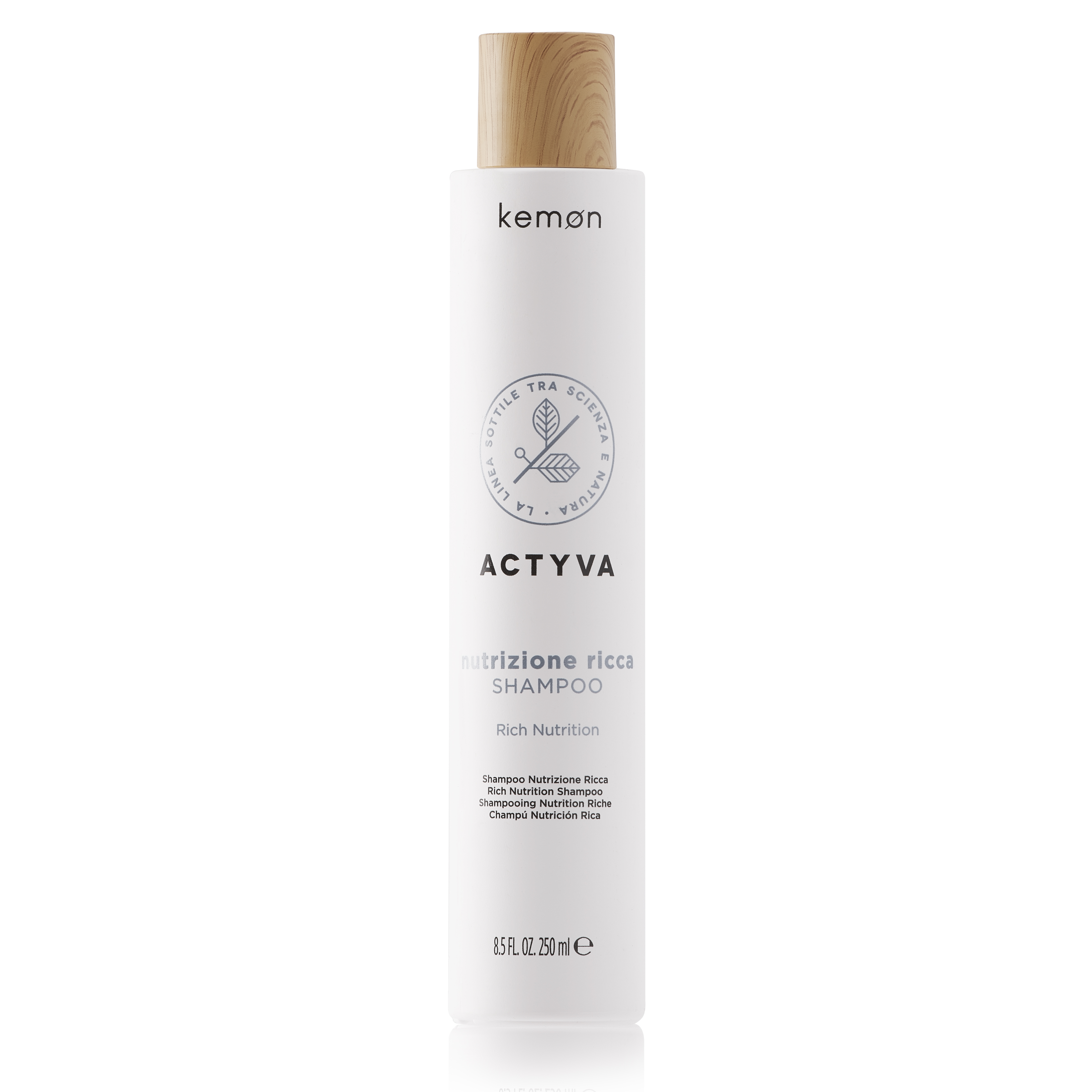 KEMON Actyva Nutrizione Ricca Shampoo - Sodrus maitinamasis šampūnas, 250 ml