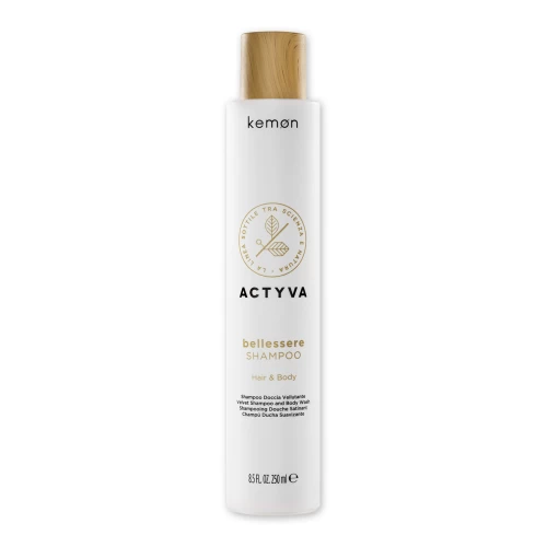 KEMON ACTYVA Bellessere Shampoo Velian - Aksominis šampūnas ir kūno prausiklis, 250 ml