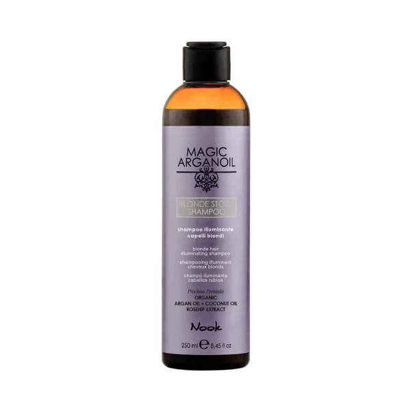 Nook Magic Arganoil BLONDE STORY šampūnas šviesiems plaukams