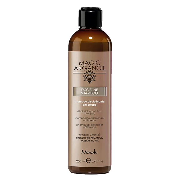 Nook Magic Arganoil DISCIPLINE šampūnas besišiaušiantiems plaukams