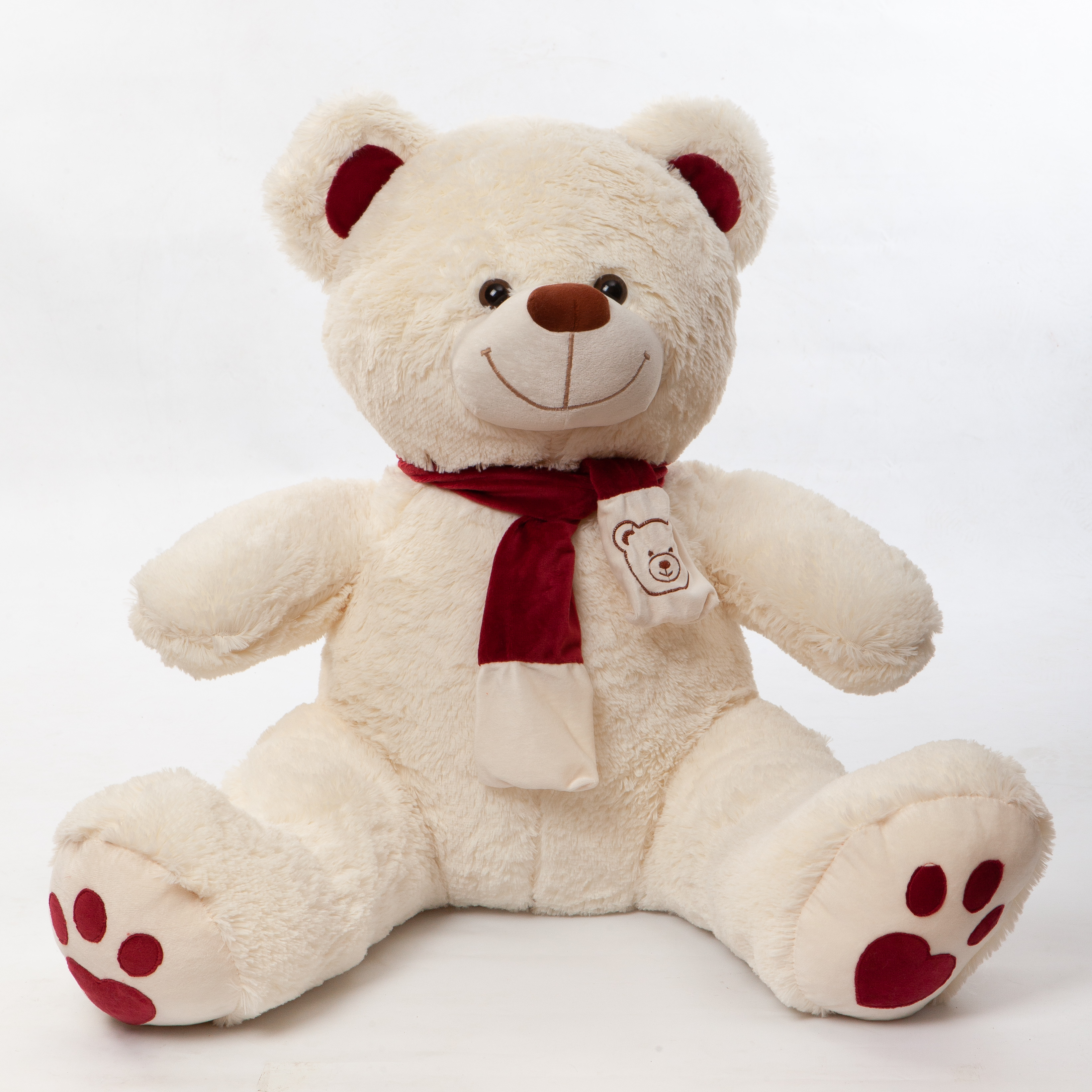 Meškinas Martynas (Martin) su bordo spalva (ausytė, pėdos, šalikas)