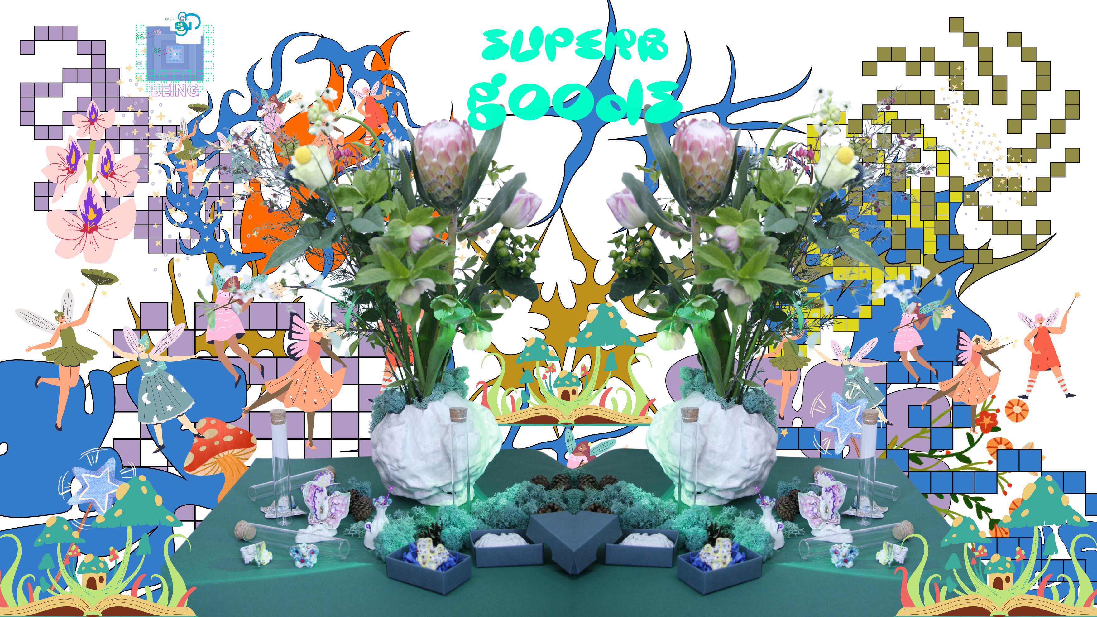 Grand Vase – Mountain Spirits🗻🗻🧝♂️🧚♂️(vase)