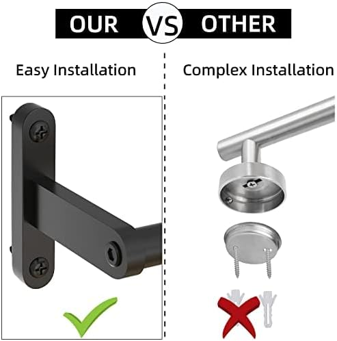 24 Inch Matte Black Towel Bar for Bathroom, Towel Racks for Bathroom Wall Stainless Steel, Heavy Duty Bathroom Towel Holder Wall Single Towel Bar Rod