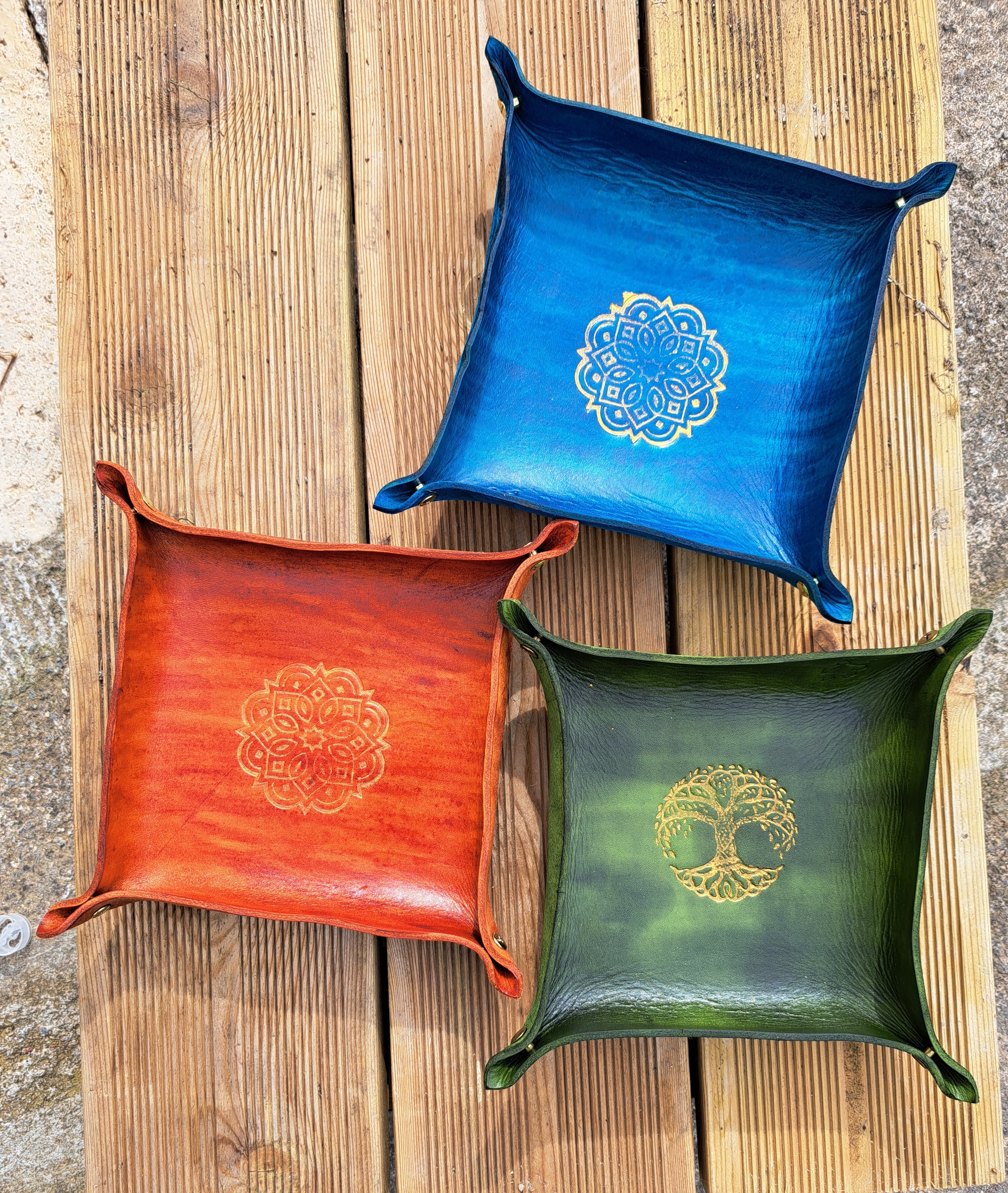Vide-poches grand modèle / tapis de dés - Gamme "Tradition" (plusieurs coloris)
